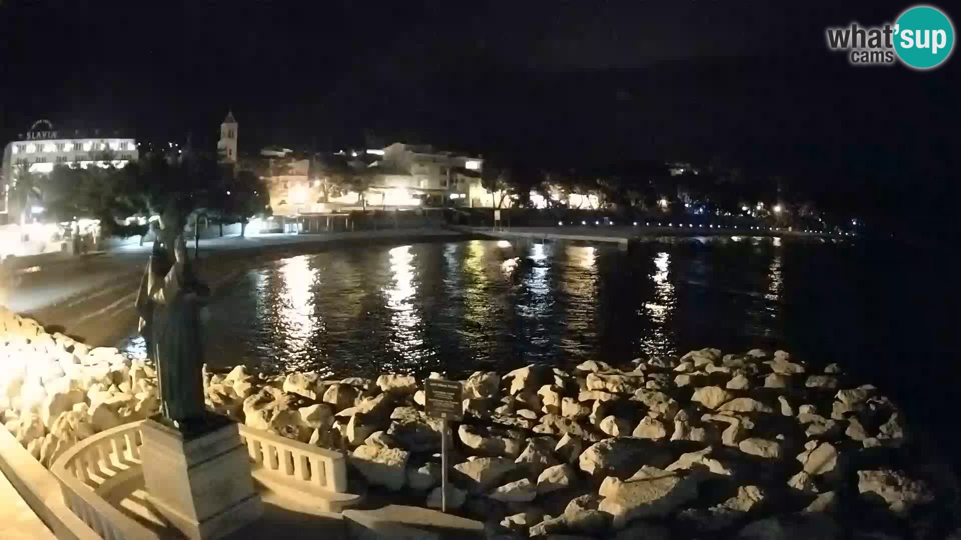 Spletna kamera Baška Voda – Sv. Nikola in plaža