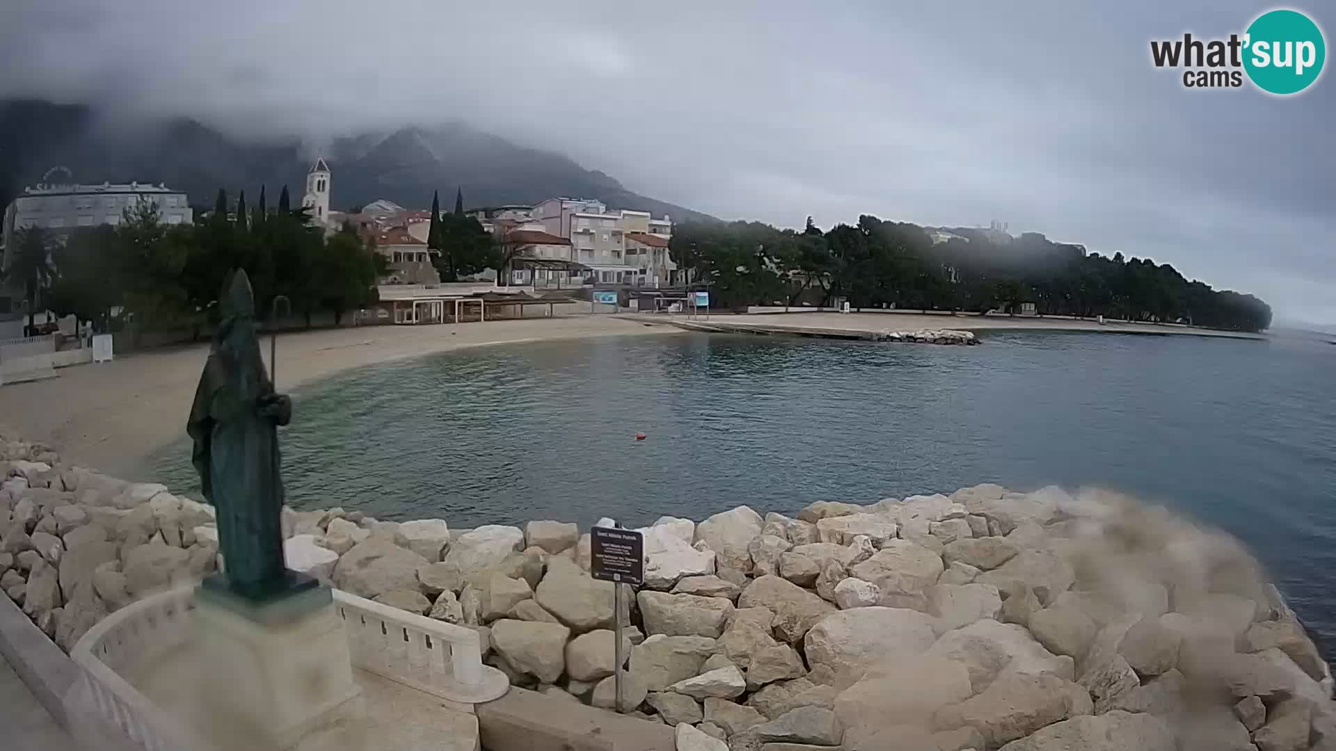 Web kamera Baška Voda – Sv. Nikola i plaža