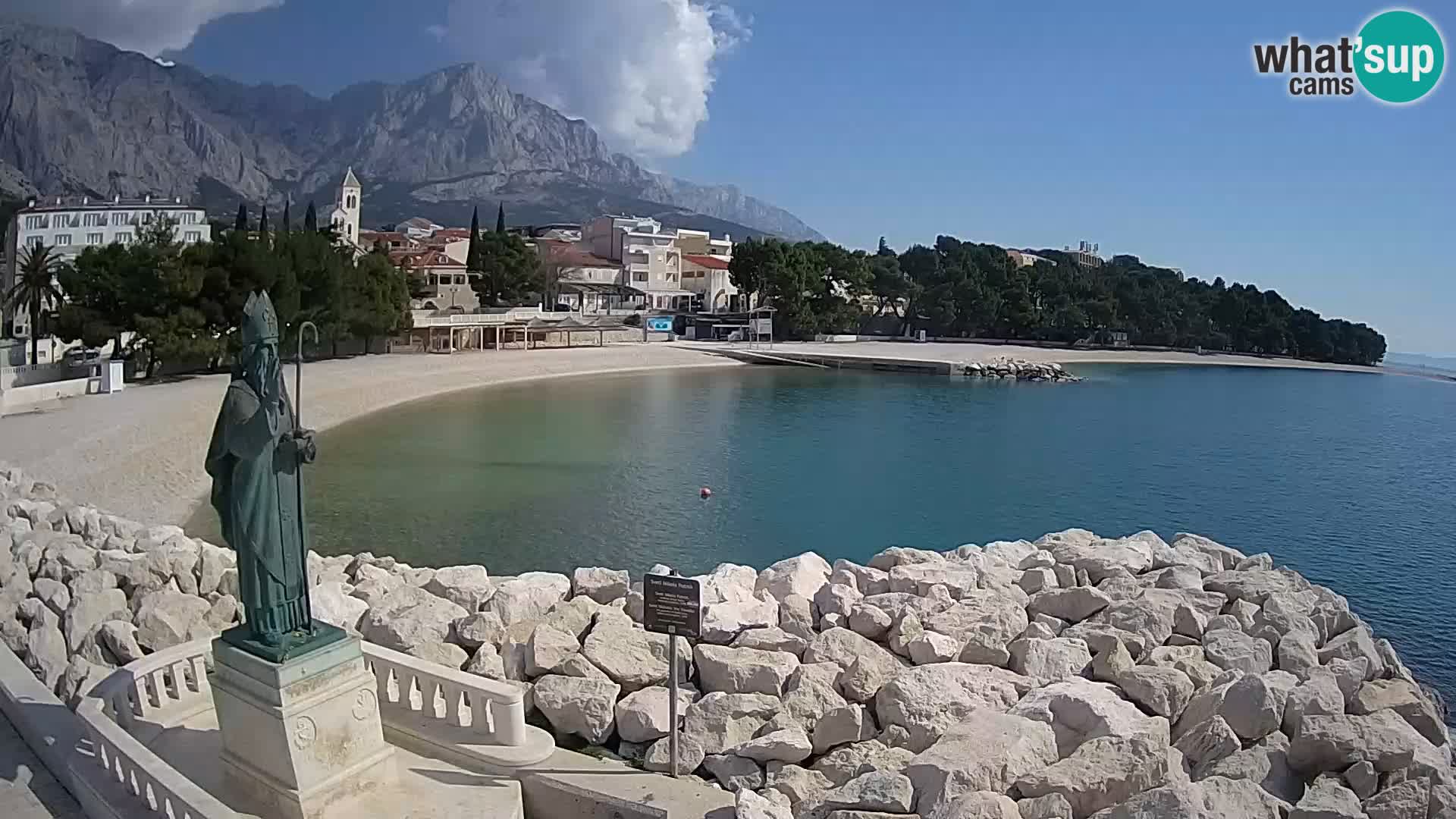 Webcam live Baška Voda – St. Nikola und Strand