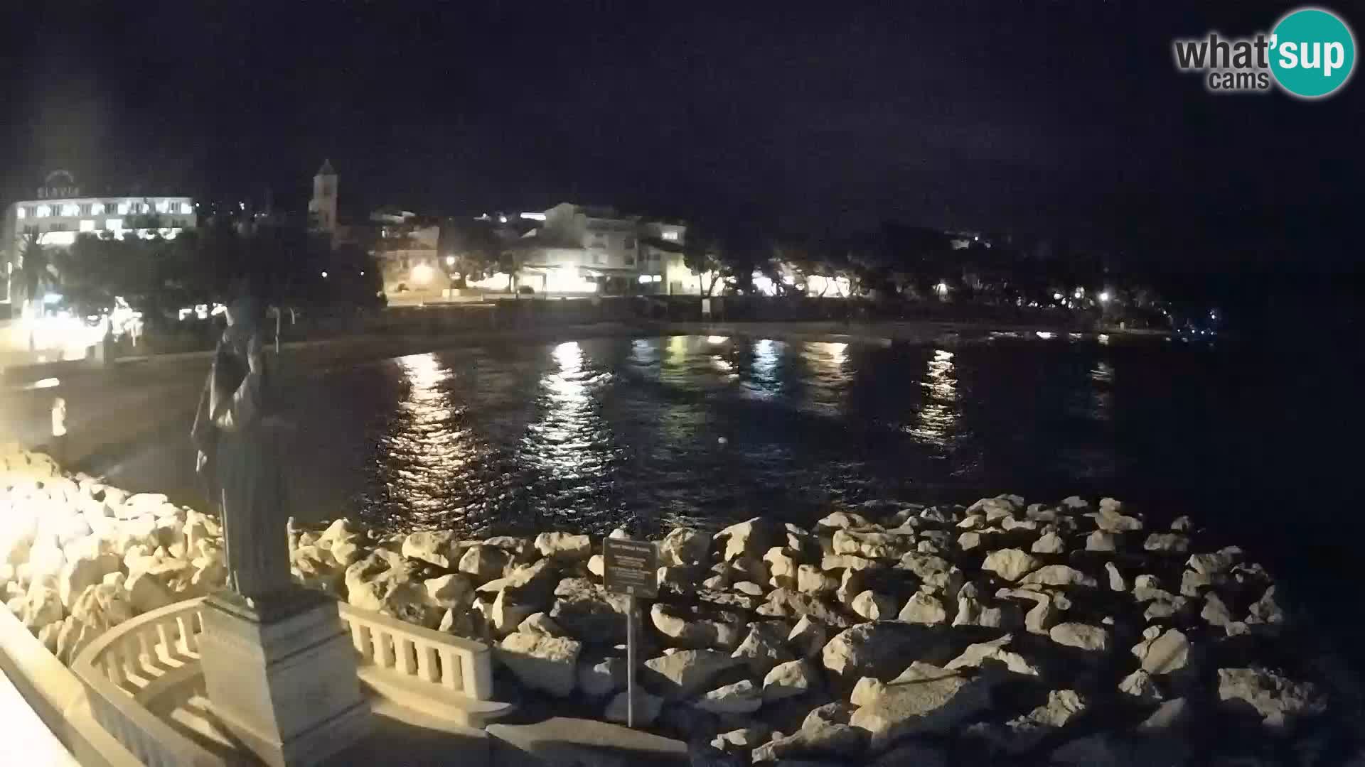 Spletna kamera Baška Voda – Sv. Nikola in plaža