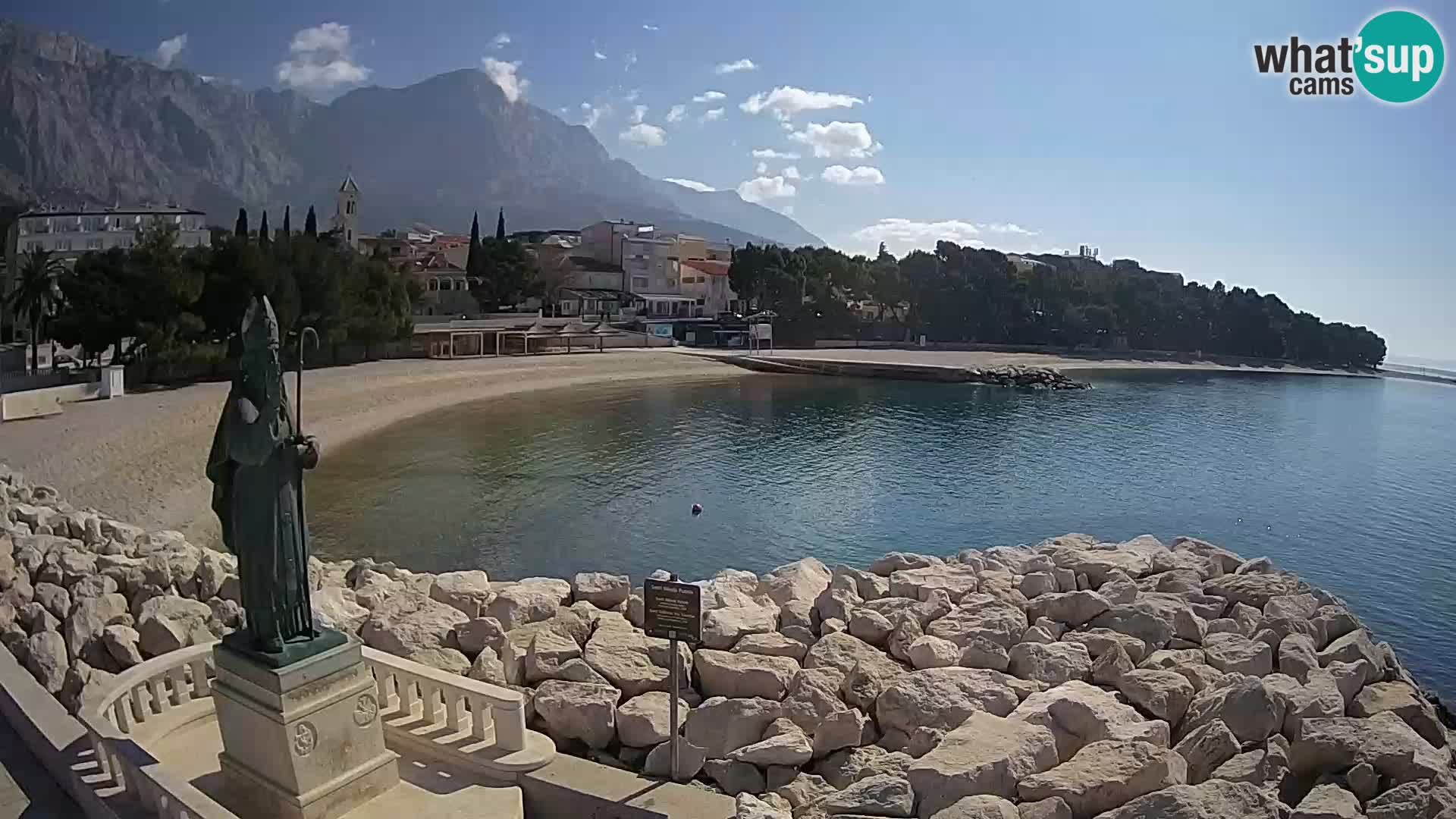 Web kamera Baška Voda – Sv. Nikola i plaža