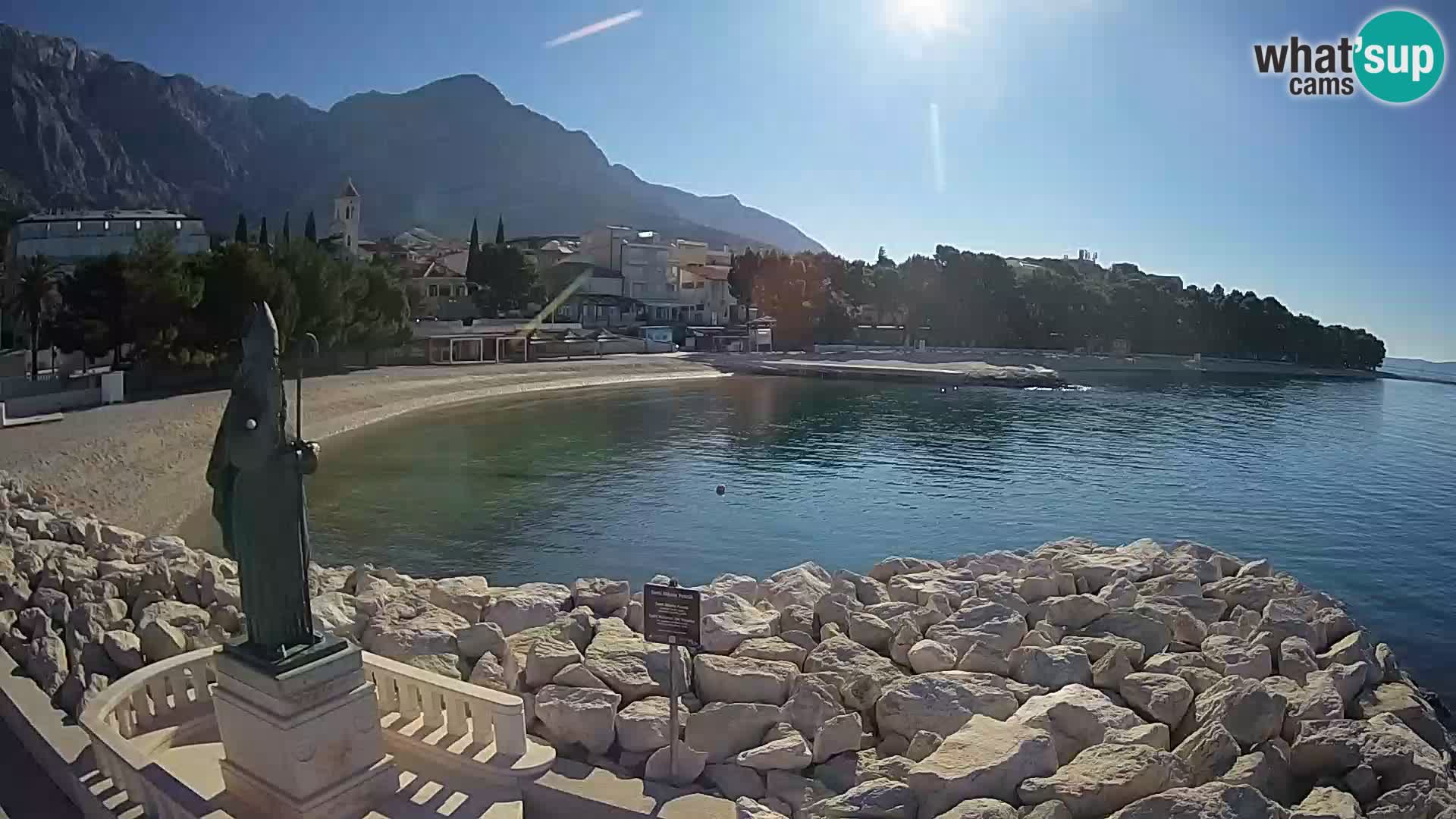 Webcam live Baška Voda – St. Nikola und Strand