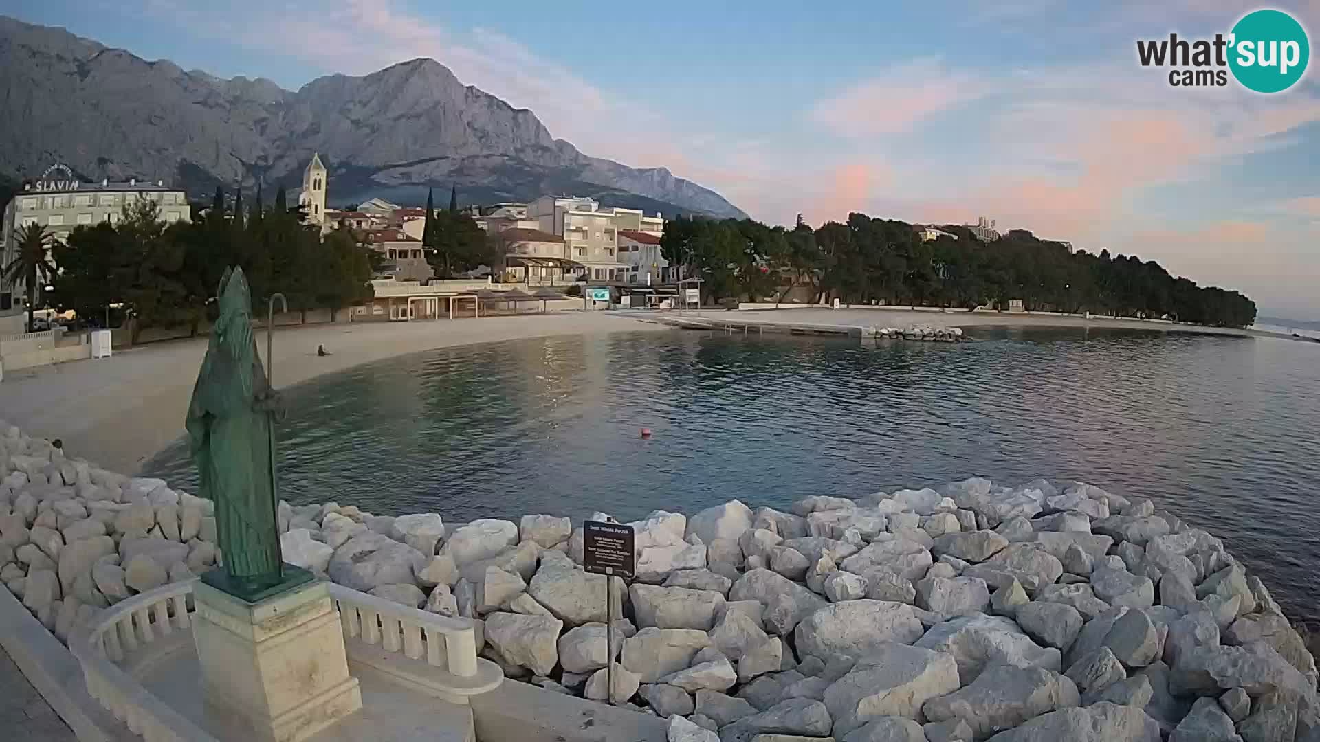 Web kamera Baška Voda – Sv. Nikola i plaža