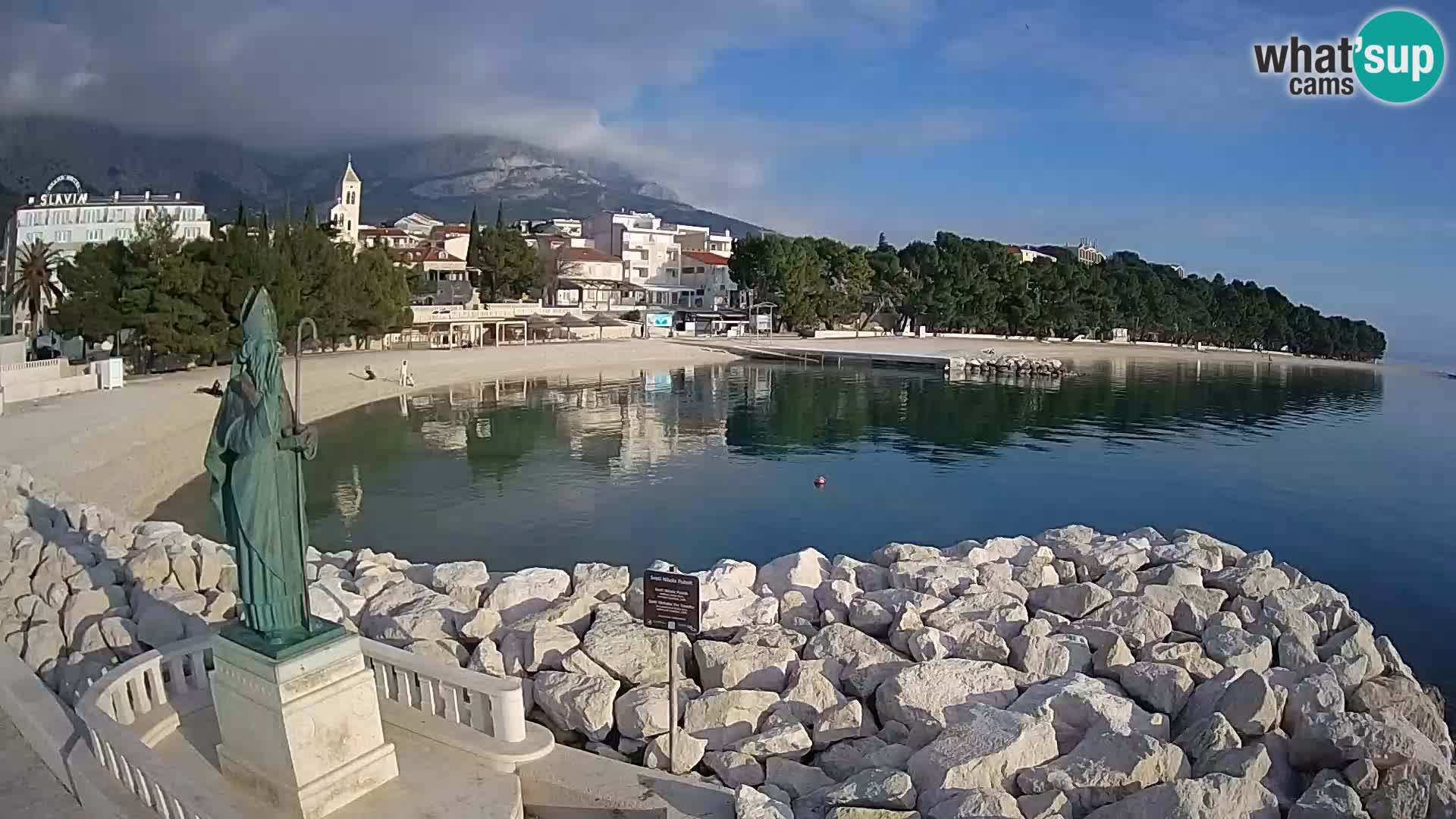 Web kamera Baška Voda – Sv. Nikola i plaža