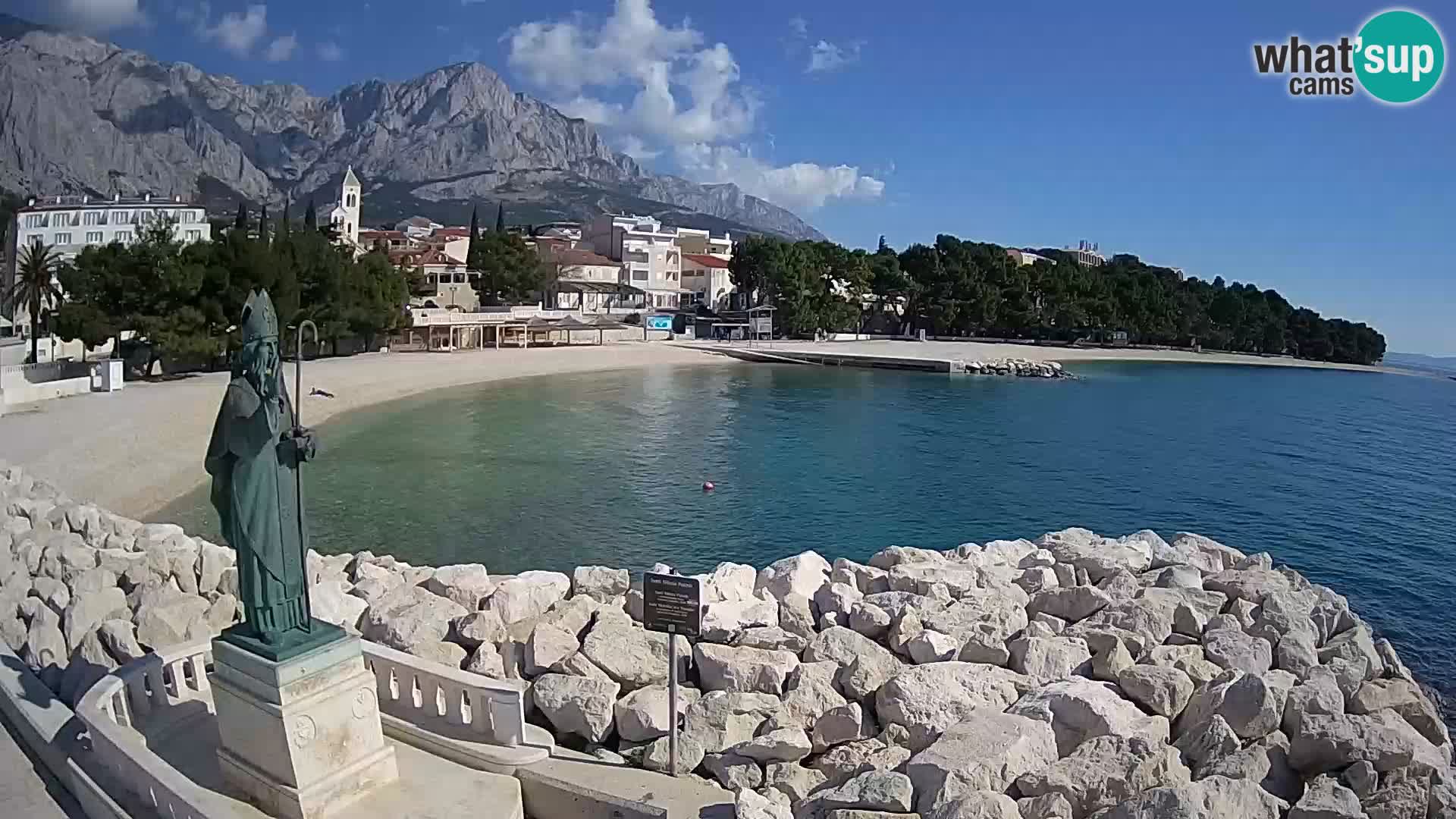 Webcam live Baška Voda – St. Nikola und Strand