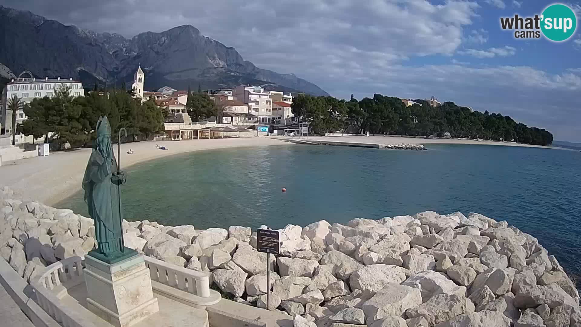 Webcam Baška Voda – Saint-Nikola et plage