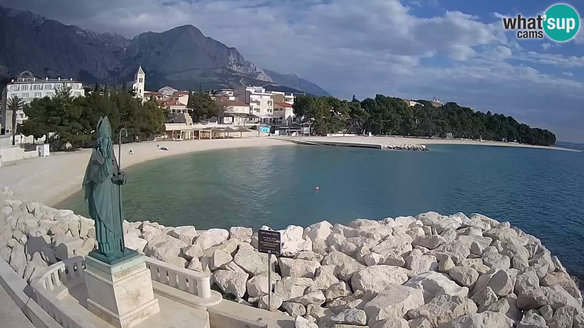 Web kamera Baška Voda – Sv. Nikola i plaža