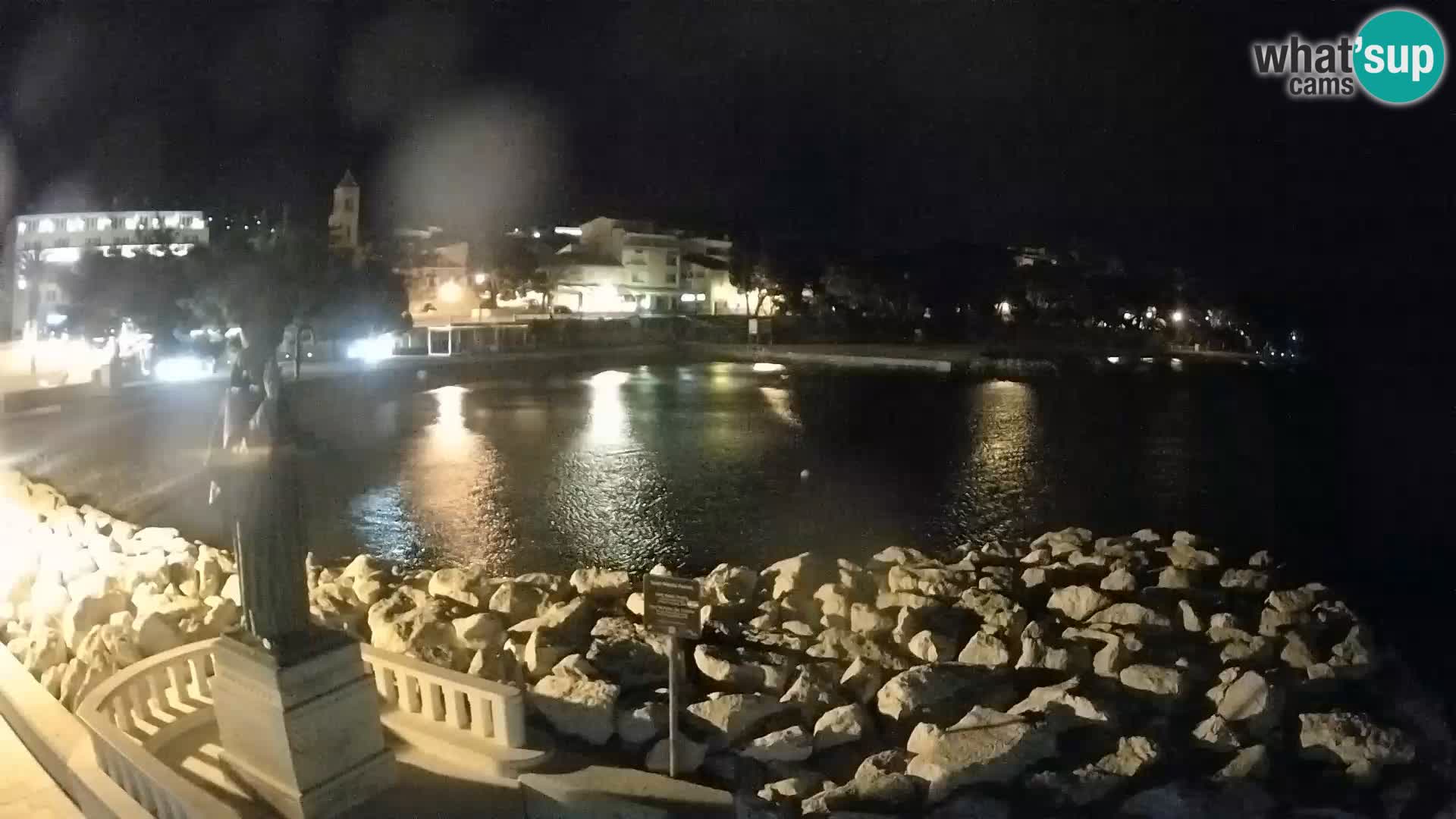 Spletna kamera Baška Voda – Sv. Nikola in plaža