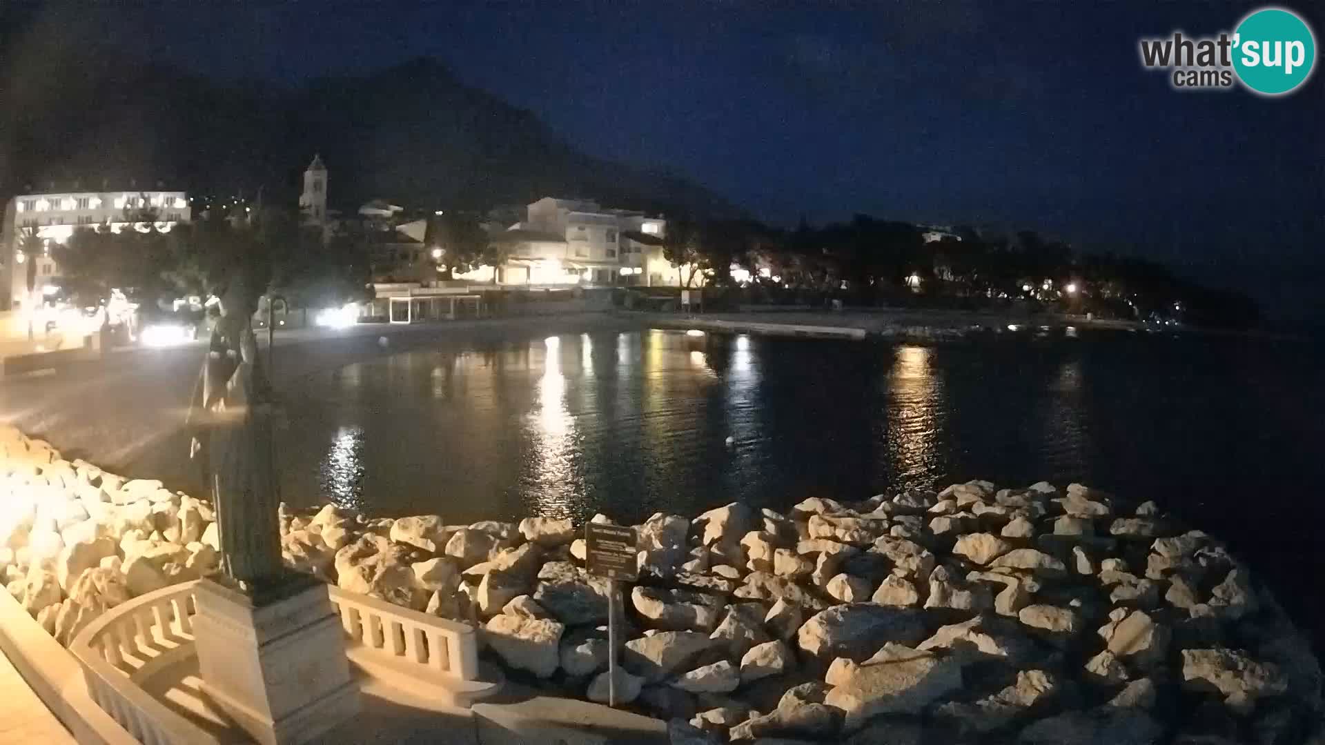 Spletna kamera Baška Voda – Sv. Nikola in plaža