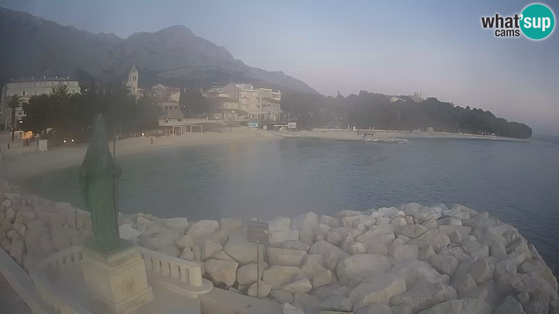 Webcam live Baška Voda – St. Nikola und Strand