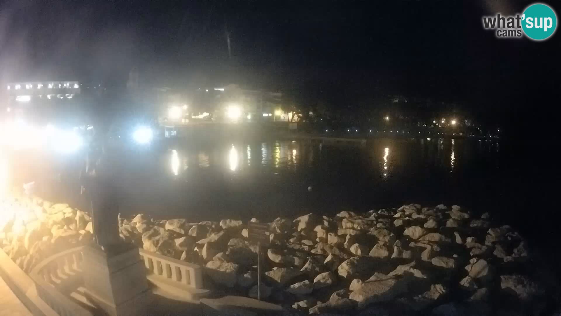 Webcam Baška Voda Croatia | Saint Nikola and beach