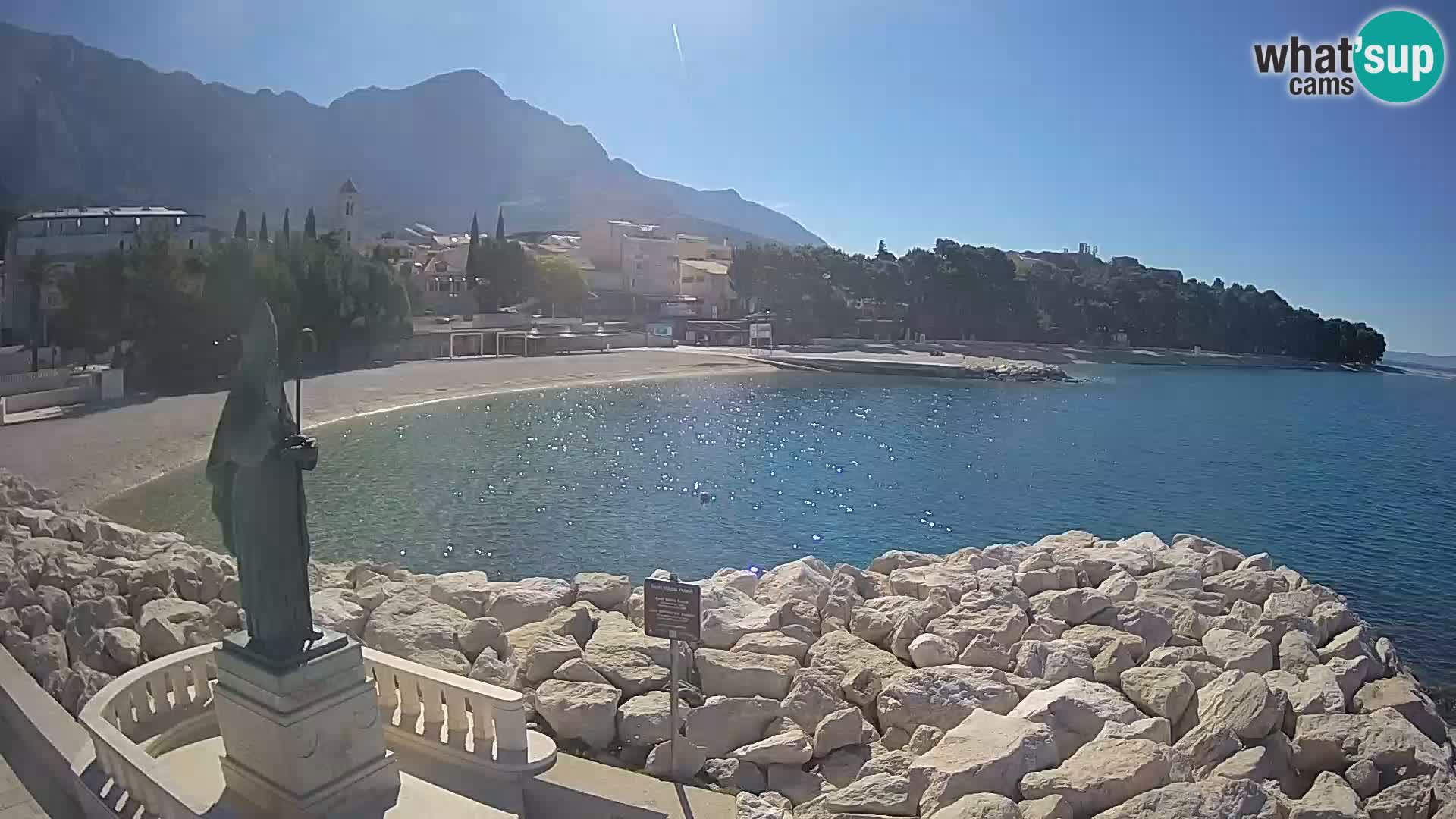 Webcam live Baška Voda – St. Nikola und Strand