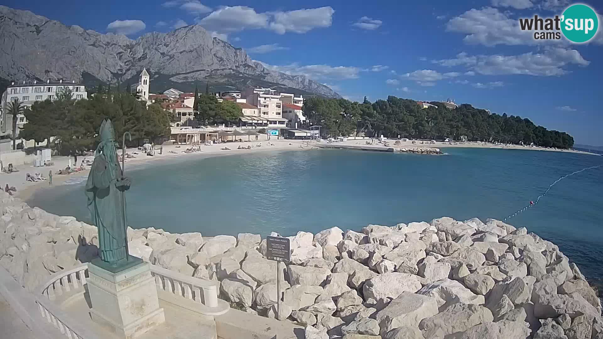 Web kamera Baška Voda – Sv. Nikola i plaža
