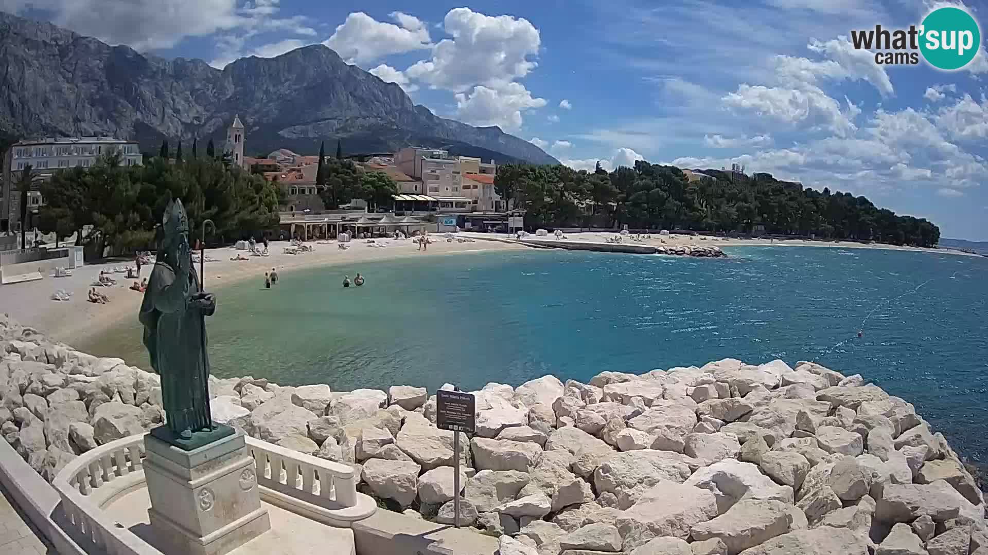 Web kamera Baška Voda – Sv. Nikola i plaža
