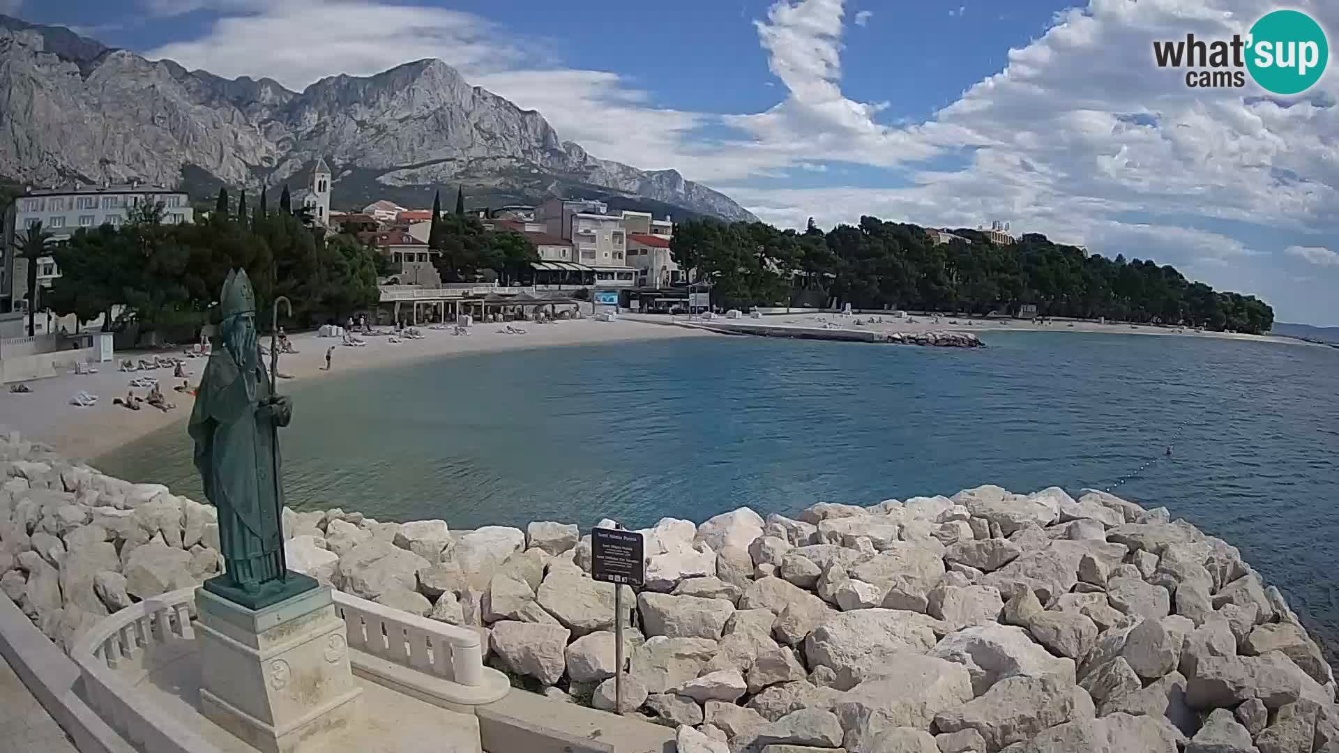 Web kamera Baška Voda – Sv. Nikola i plaža