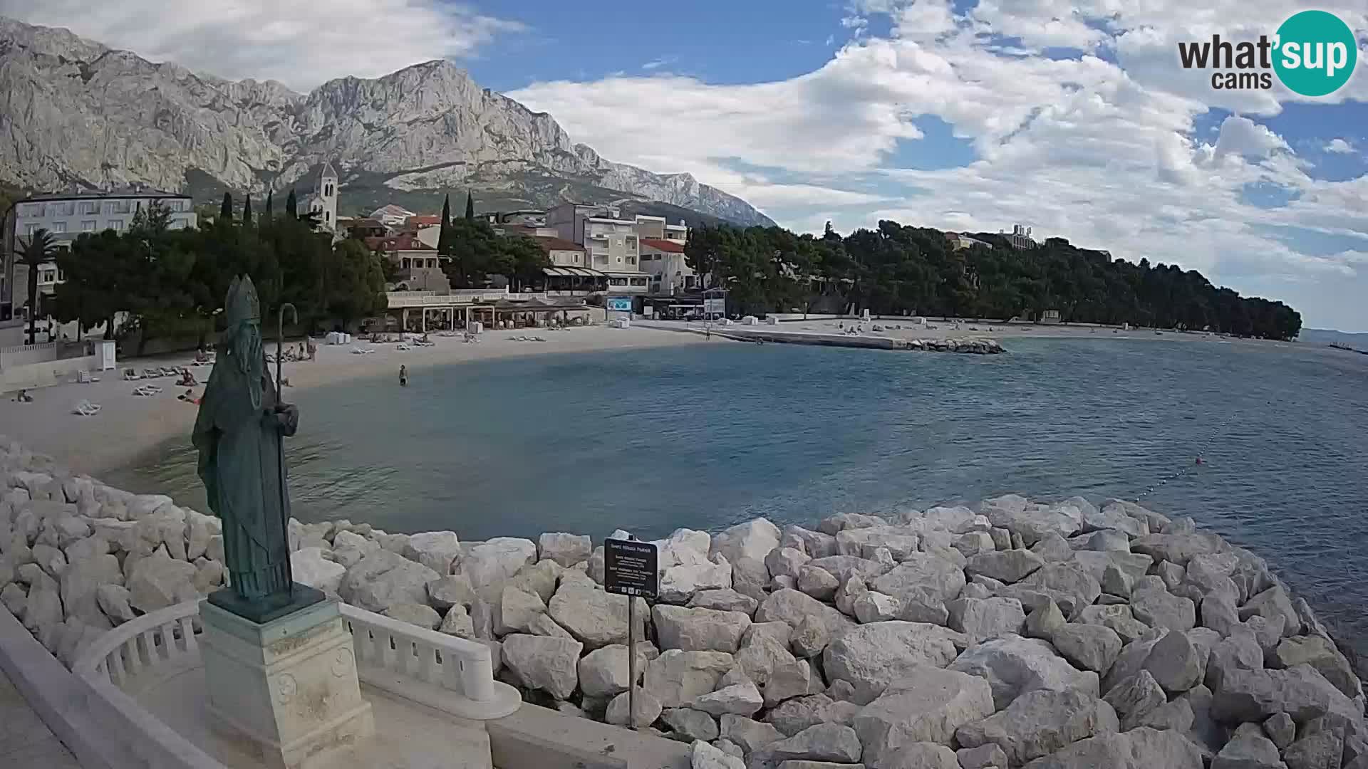 Web kamera Baška Voda – Sv. Nikola i plaža