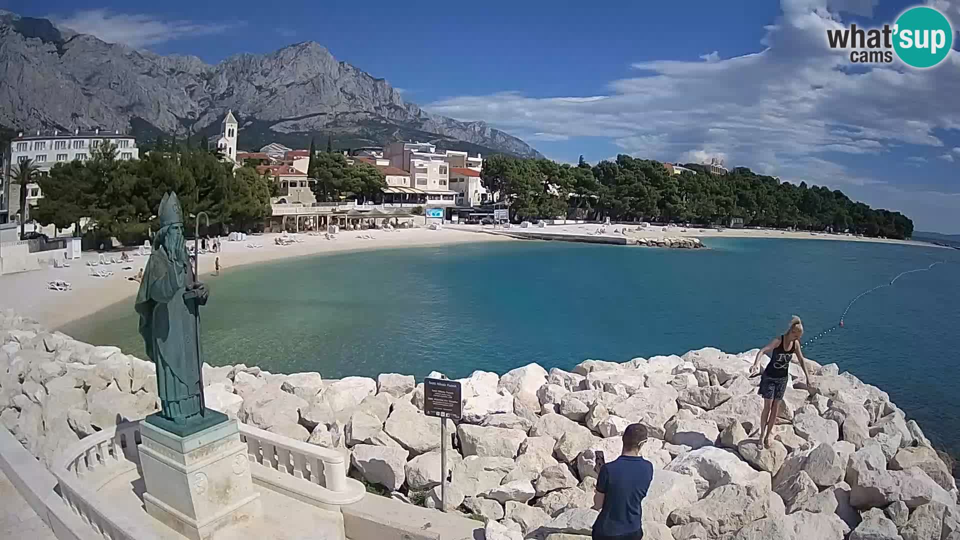 Webcam live Baška Voda – St. Nikola und Strand