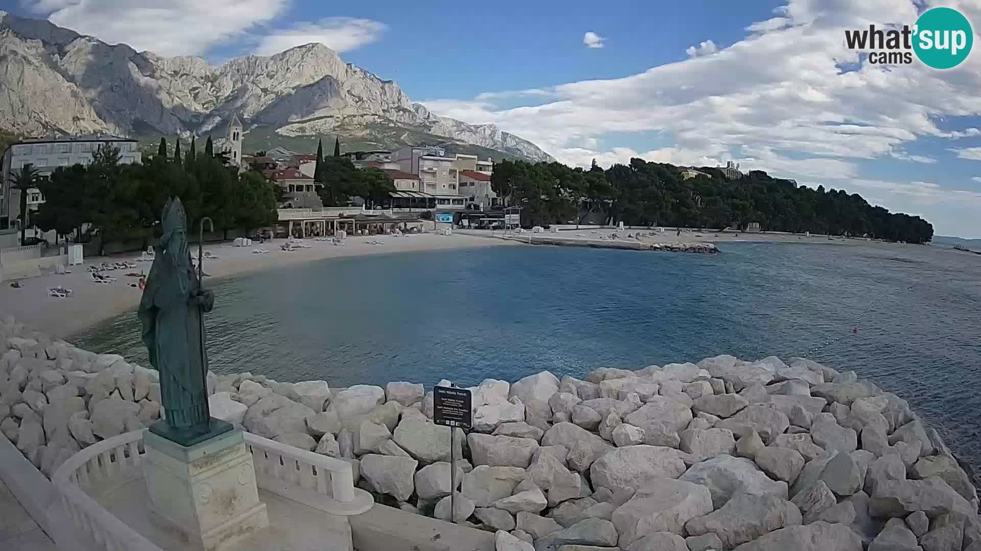 Webcam Baška Voda – Saint-Nikola et plage