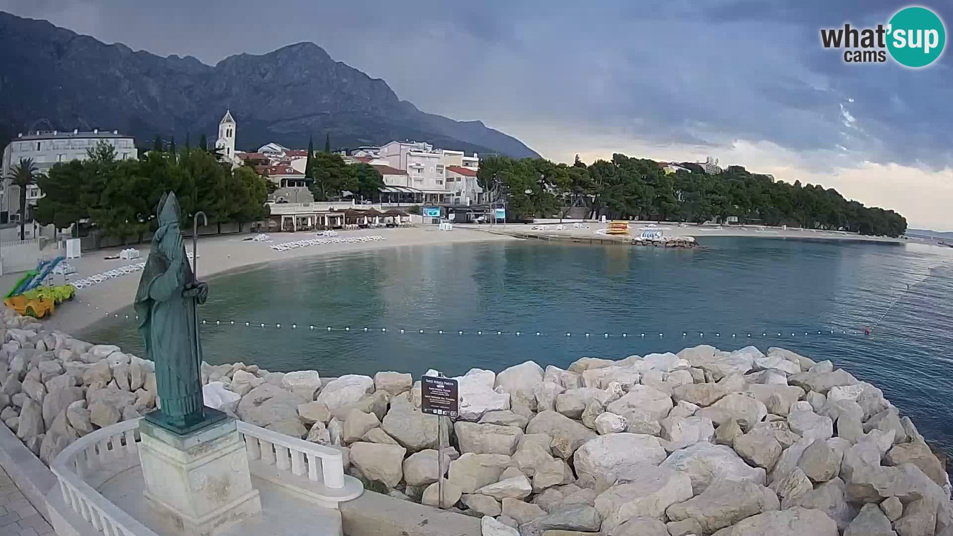 Webcam live Baška Voda – St. Nikola und Strand