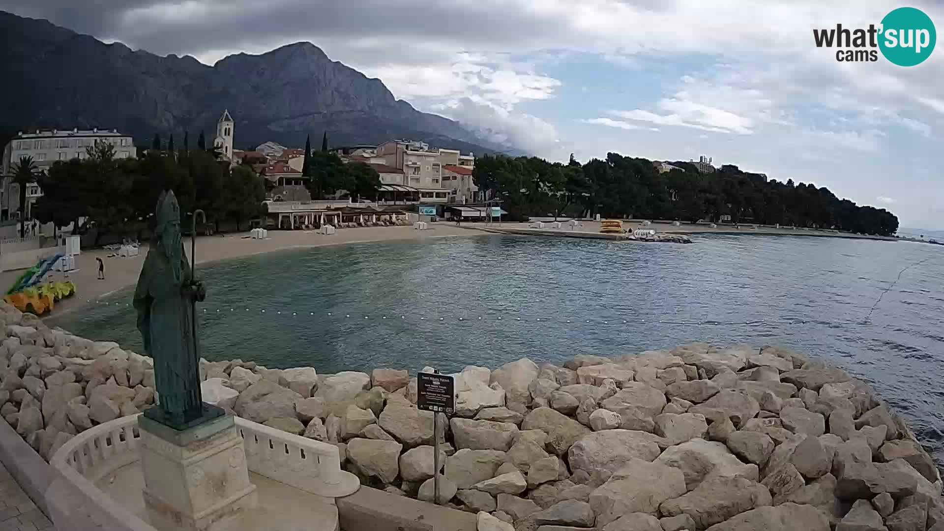 Web kamera Baška Voda – Sv. Nikola i plaža