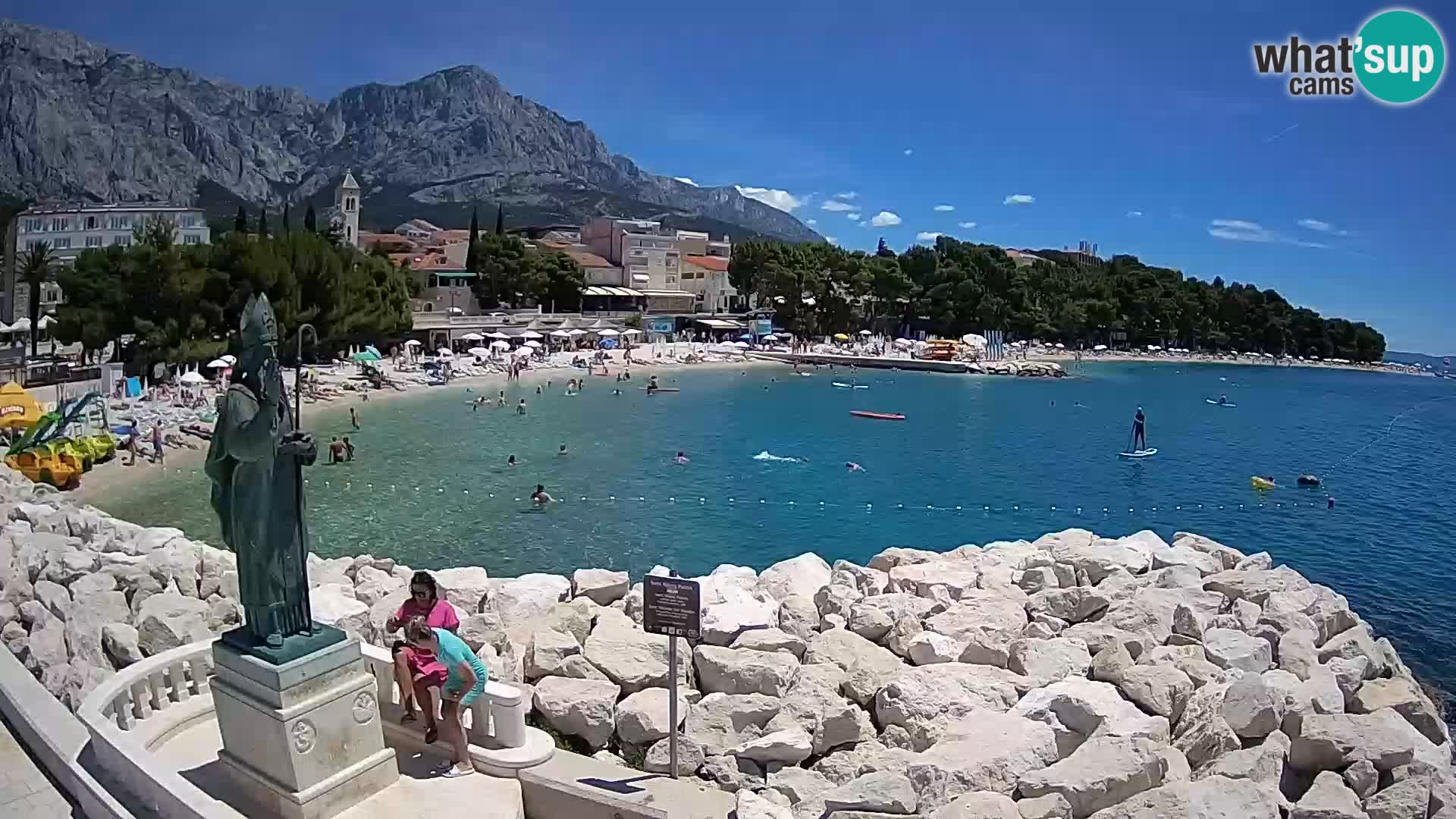 Web kamera Baška Voda – Sv. Nikola i plaža