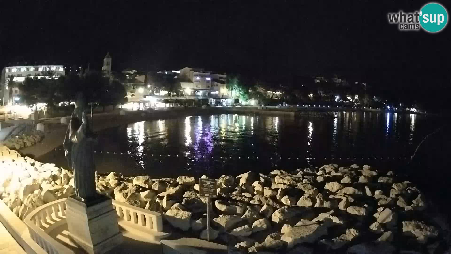 Webcam live Baška Voda – St. Nikola und Strand