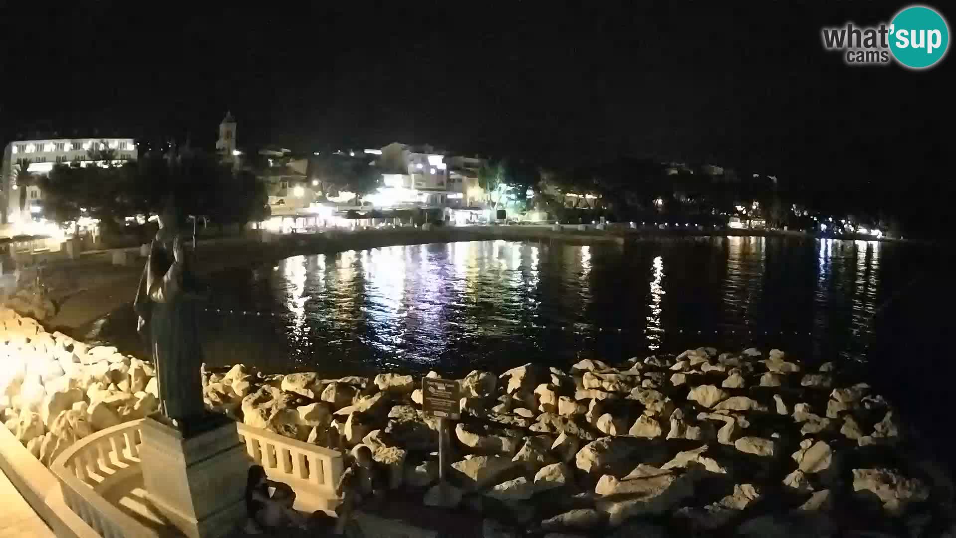 Spletna kamera Baška Voda – Sv. Nikola in plaža