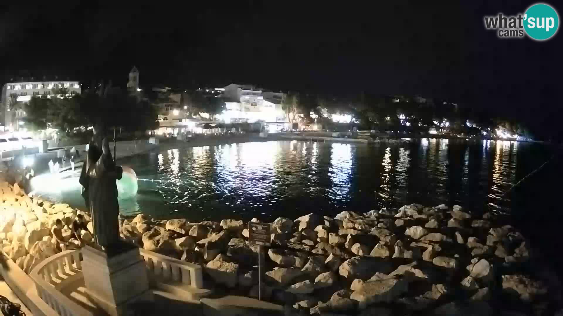 Spletna kamera Baška Voda – Sv. Nikola in plaža