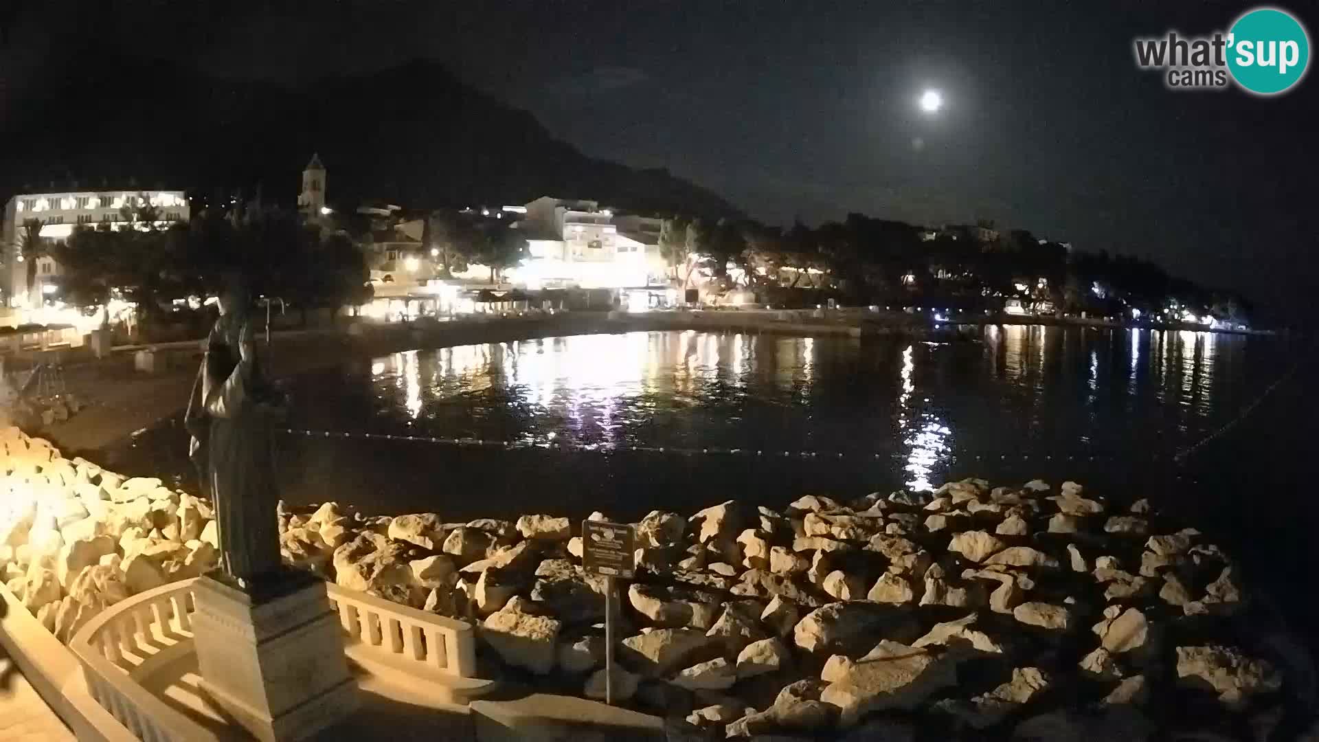Web kamera Baška Voda – Sv. Nikola i plaža
