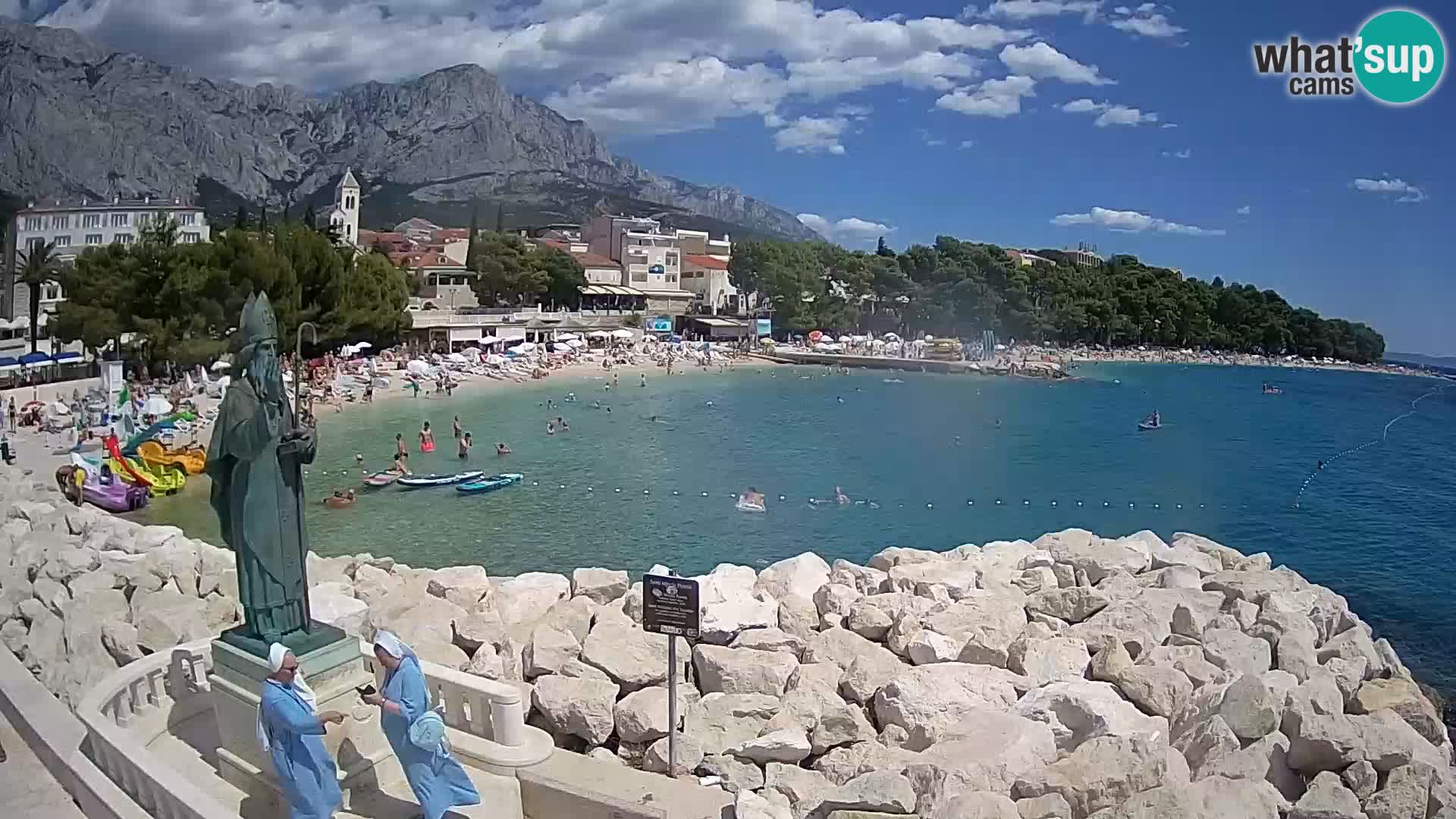 Webcam live Baška Voda – St. Nikola und Strand