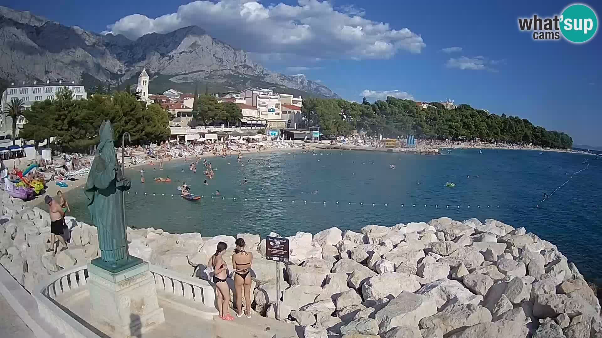 Web kamera Baška Voda – Sv. Nikola i plaža