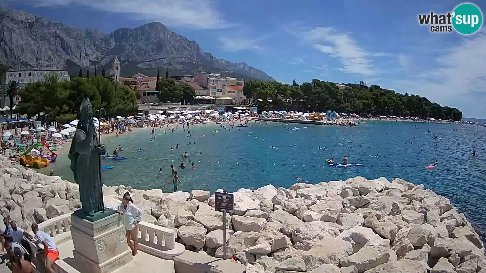 Webcam live Baška Voda – St. Nikola und Strand