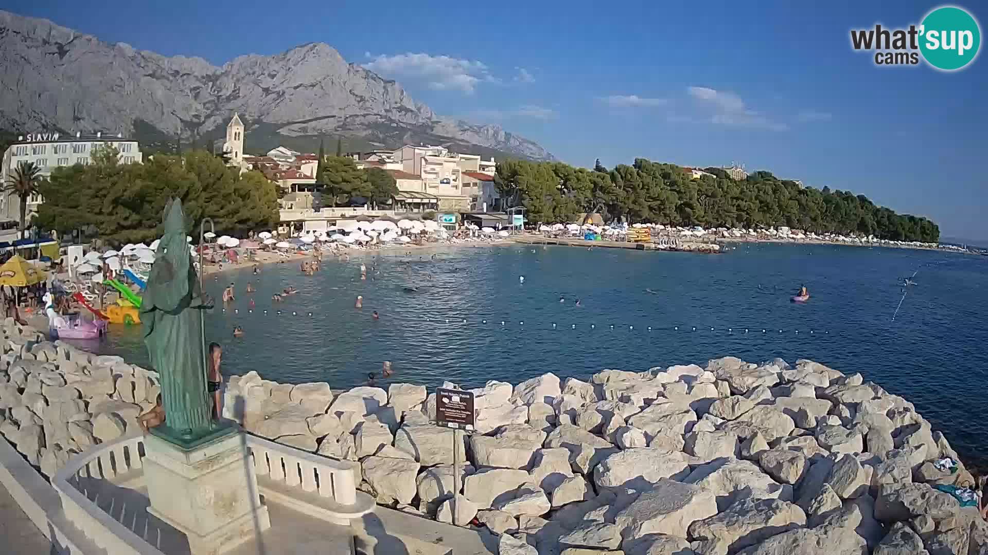 Webcam Baška Voda – Saint-Nikola et plage