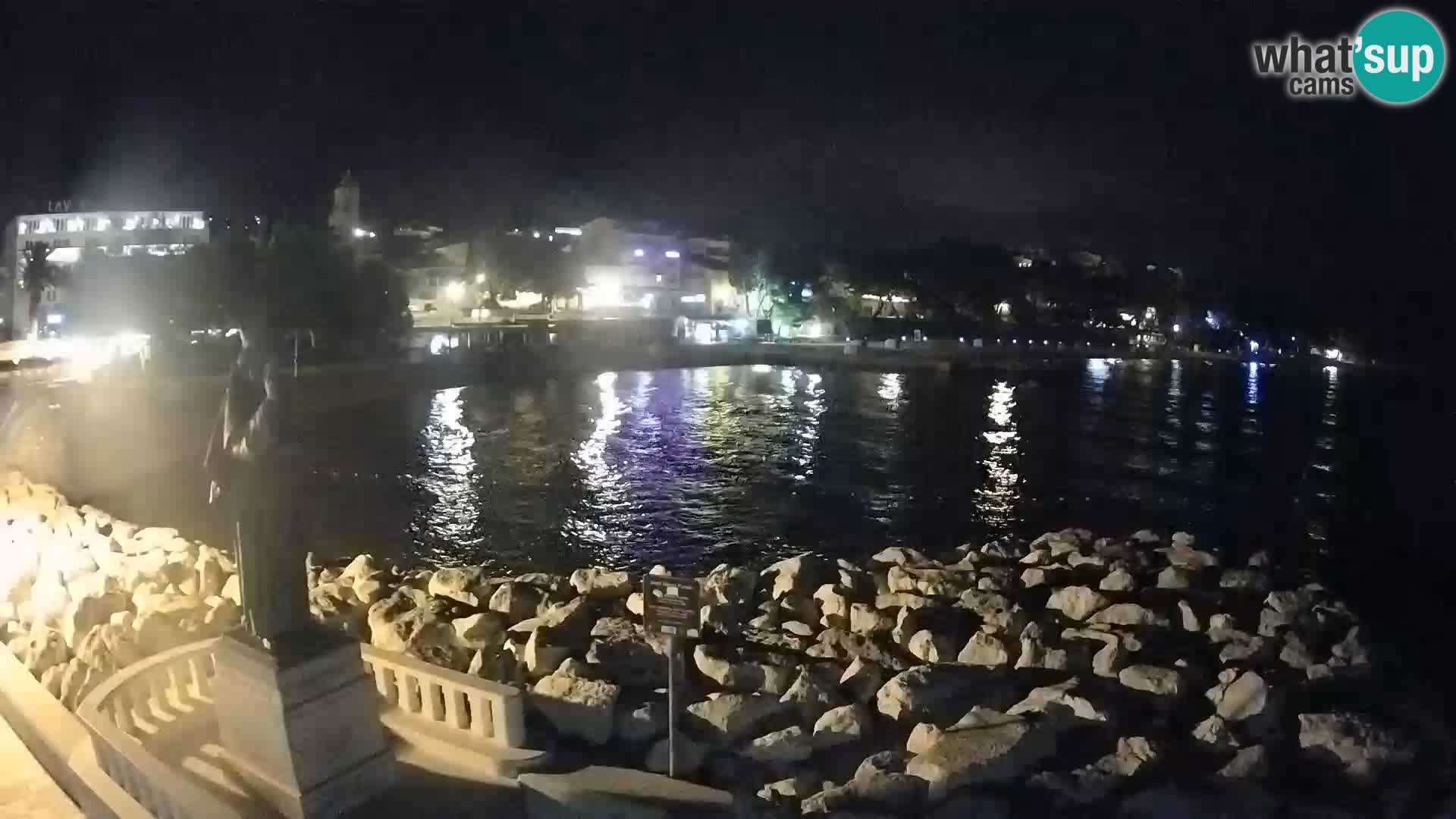 Spletna kamera Baška Voda – Sv. Nikola in plaža