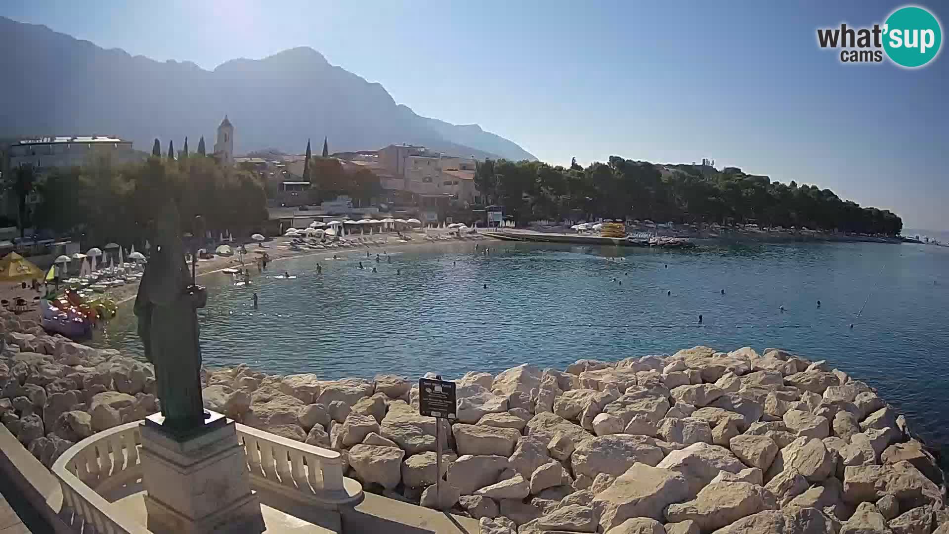 Web kamera Baška Voda – Sv. Nikola i plaža