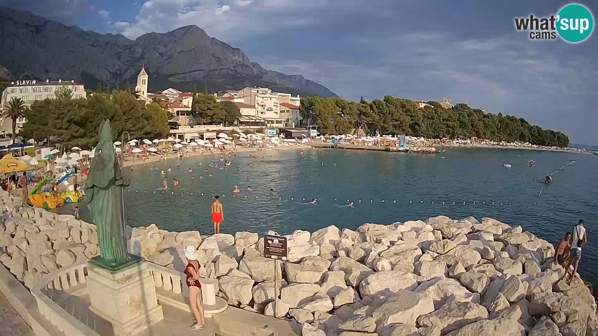 Webcam Baška Voda – Saint-Nikola et plage