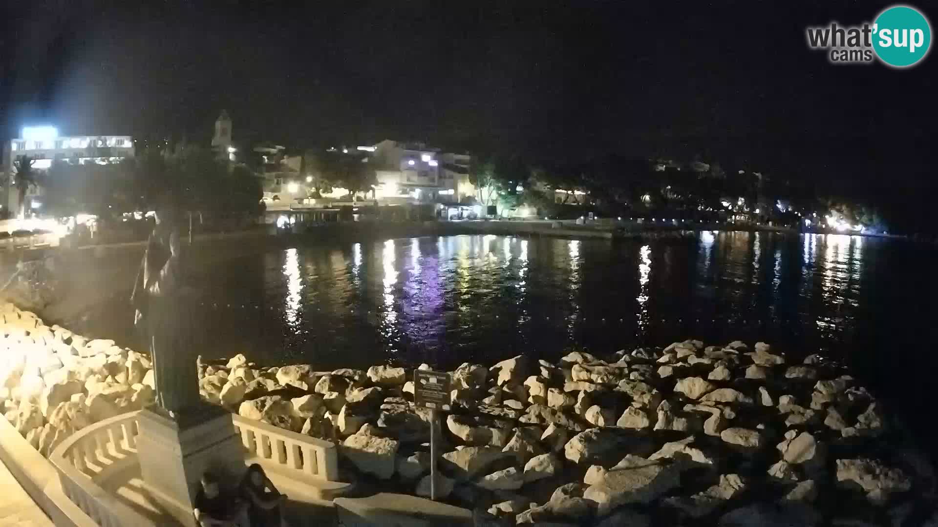 Spletna kamera Baška Voda – Sv. Nikola in plaža