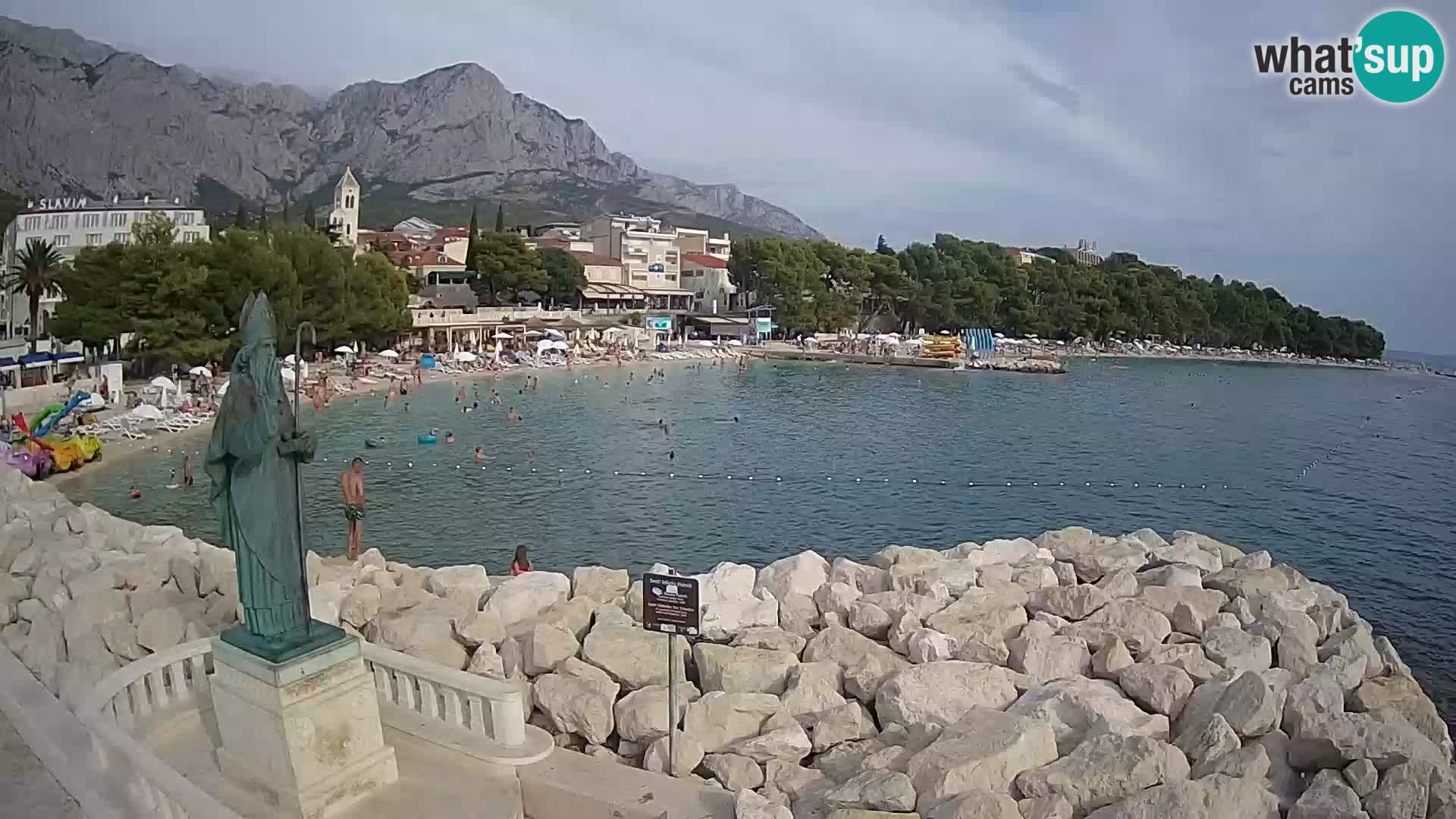 Web kamera Baška Voda – Sv. Nikola i plaža