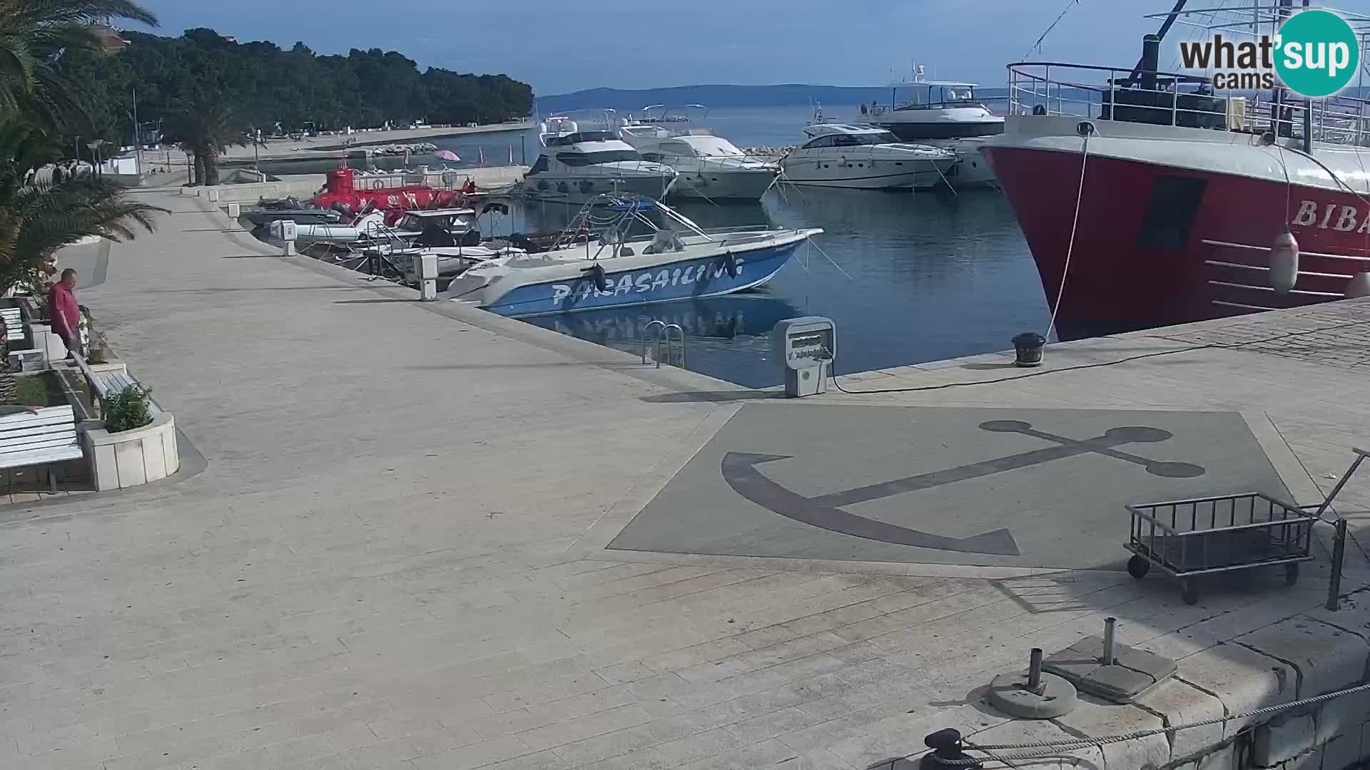 Baška Voda promenade webcam