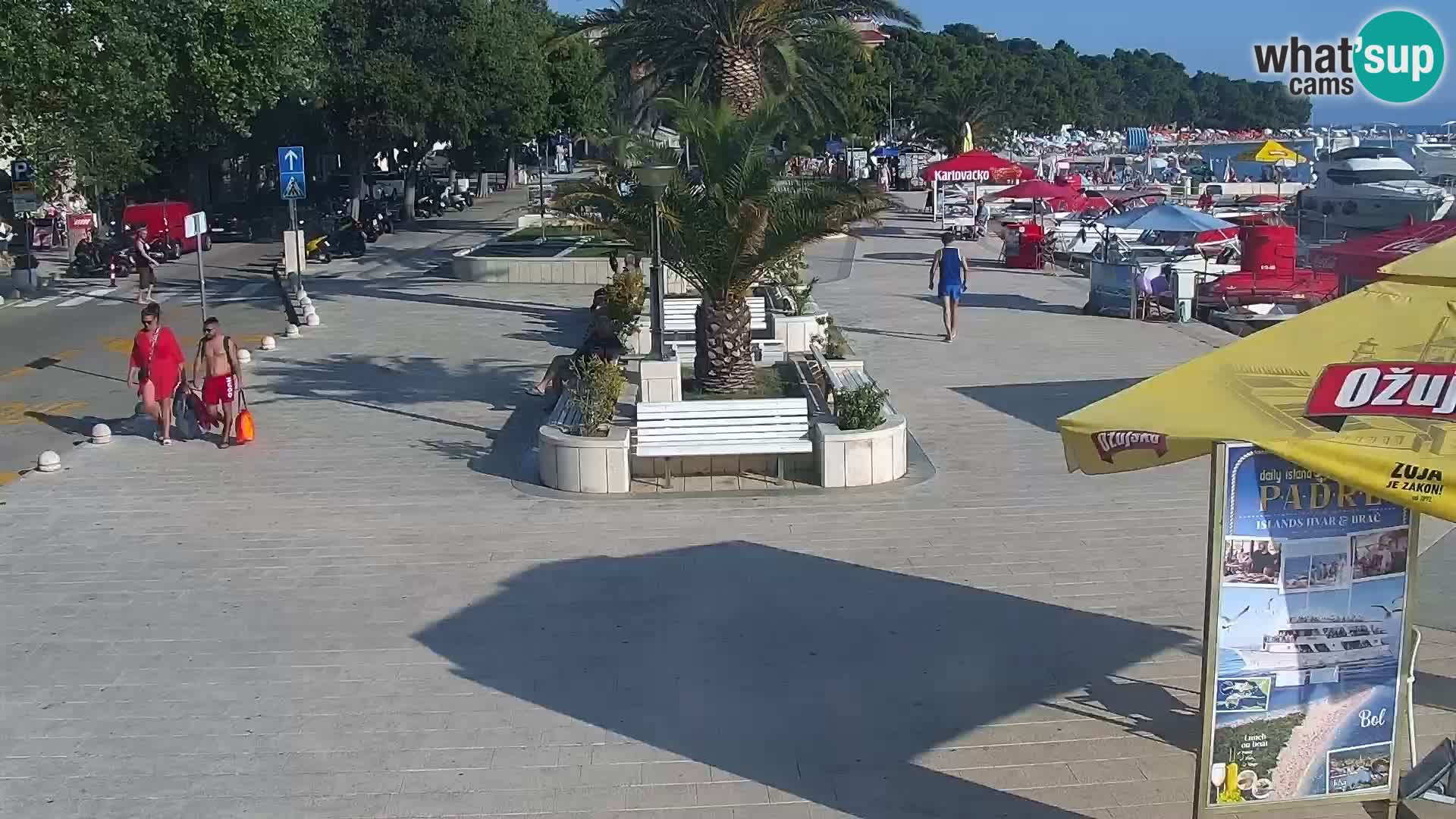 Baška Voda promenade webcam