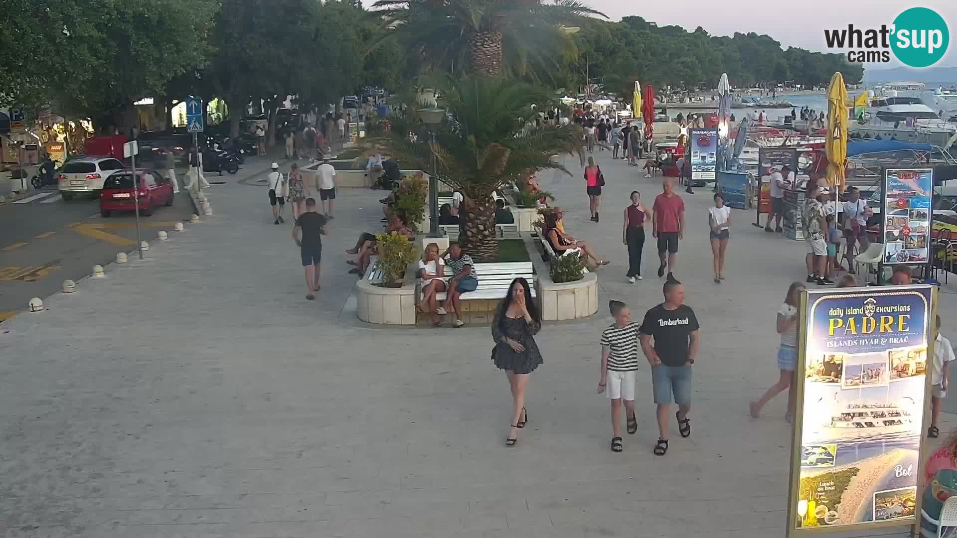 Baška Voda promenade webcam
