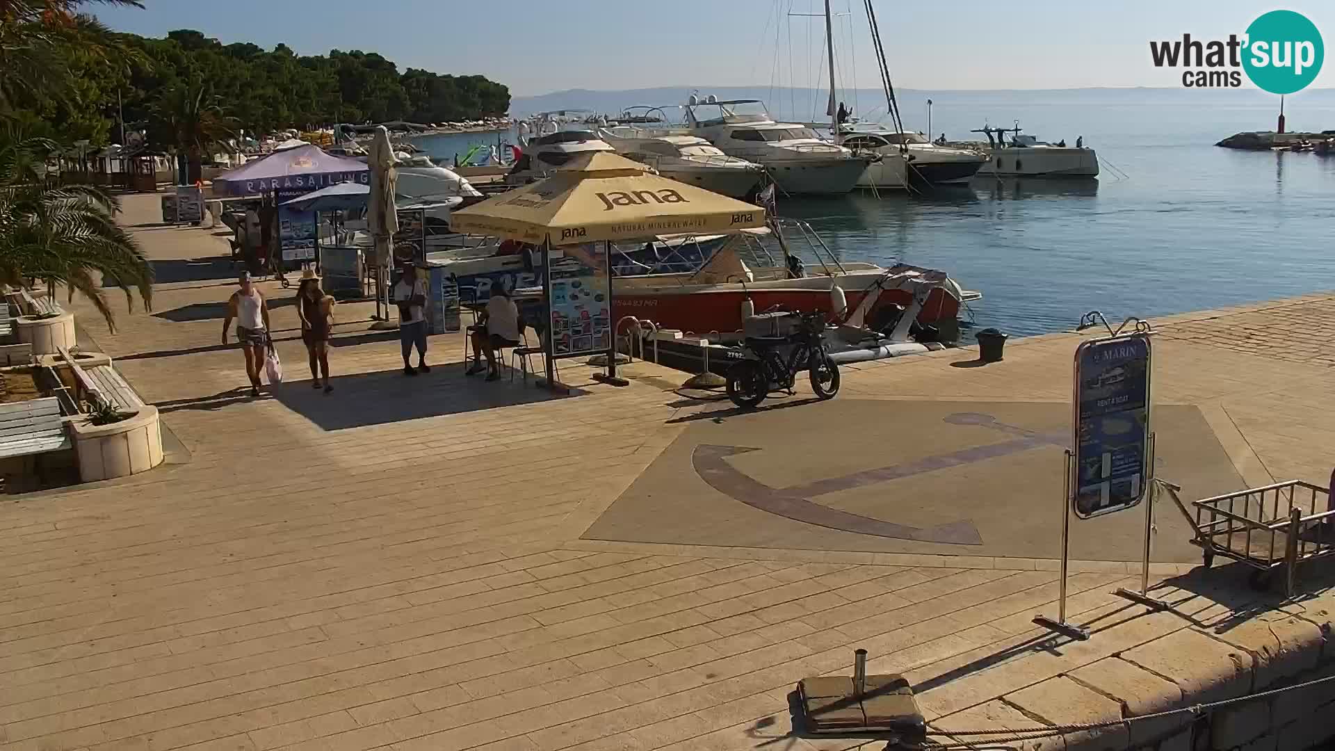 Baška Voda promenade webcam