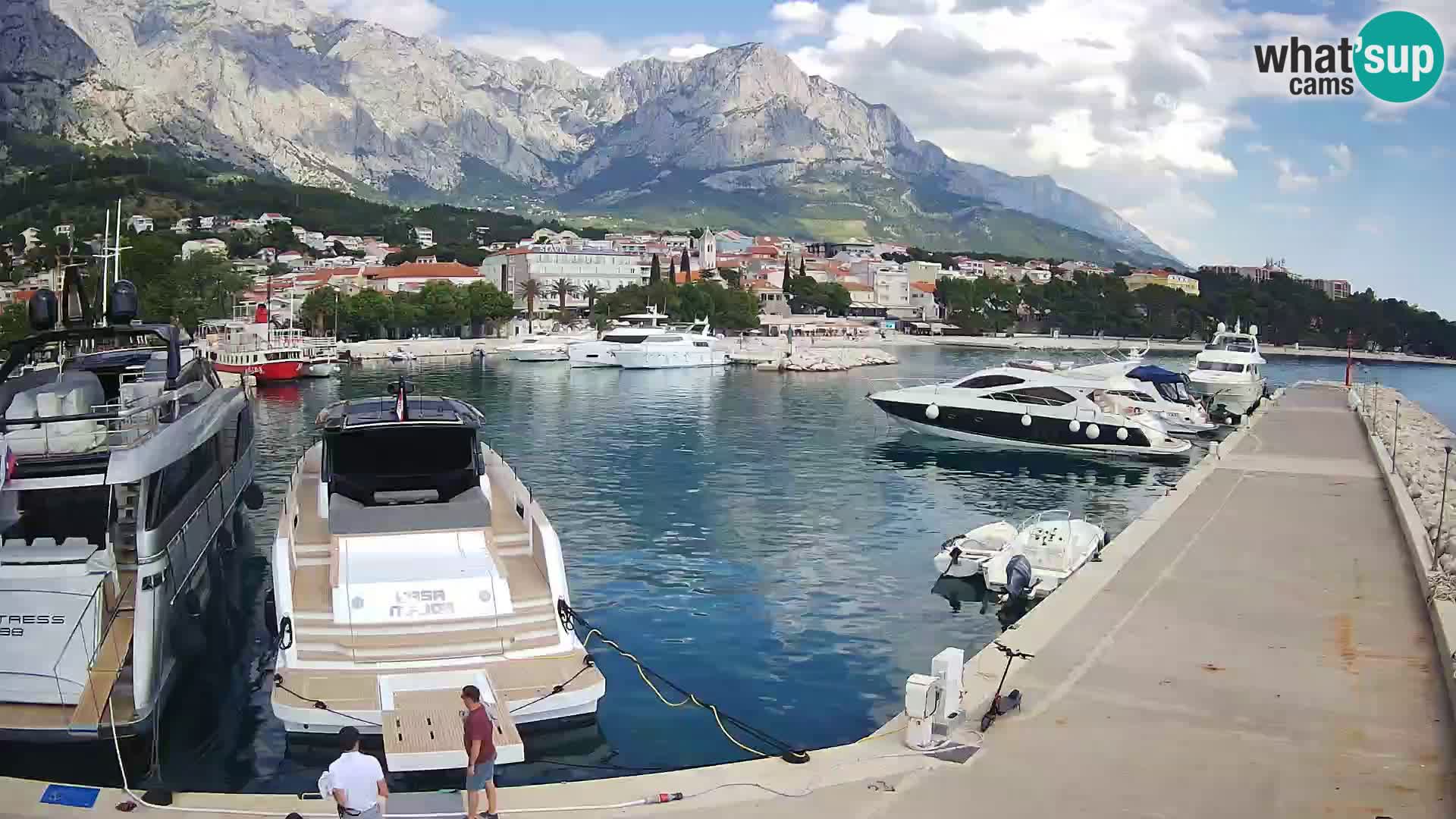 Webcam Live – Panorama di Baška Voda e delle montagne Biokovo