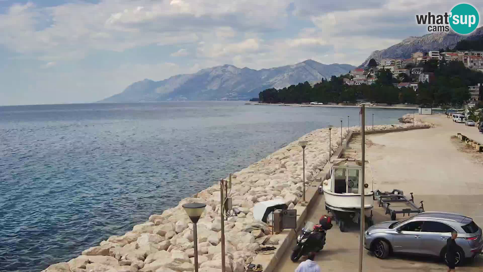 Webcam Baška Voda – Marina – Stadt und Gebirge Biokovo