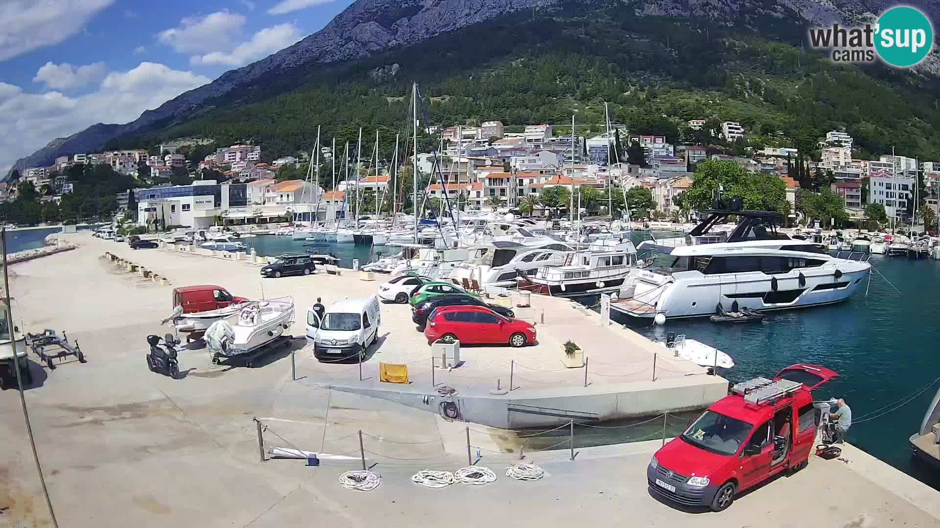 Webcam Baška Voda – Marina – Stadt und Gebirge Biokovo