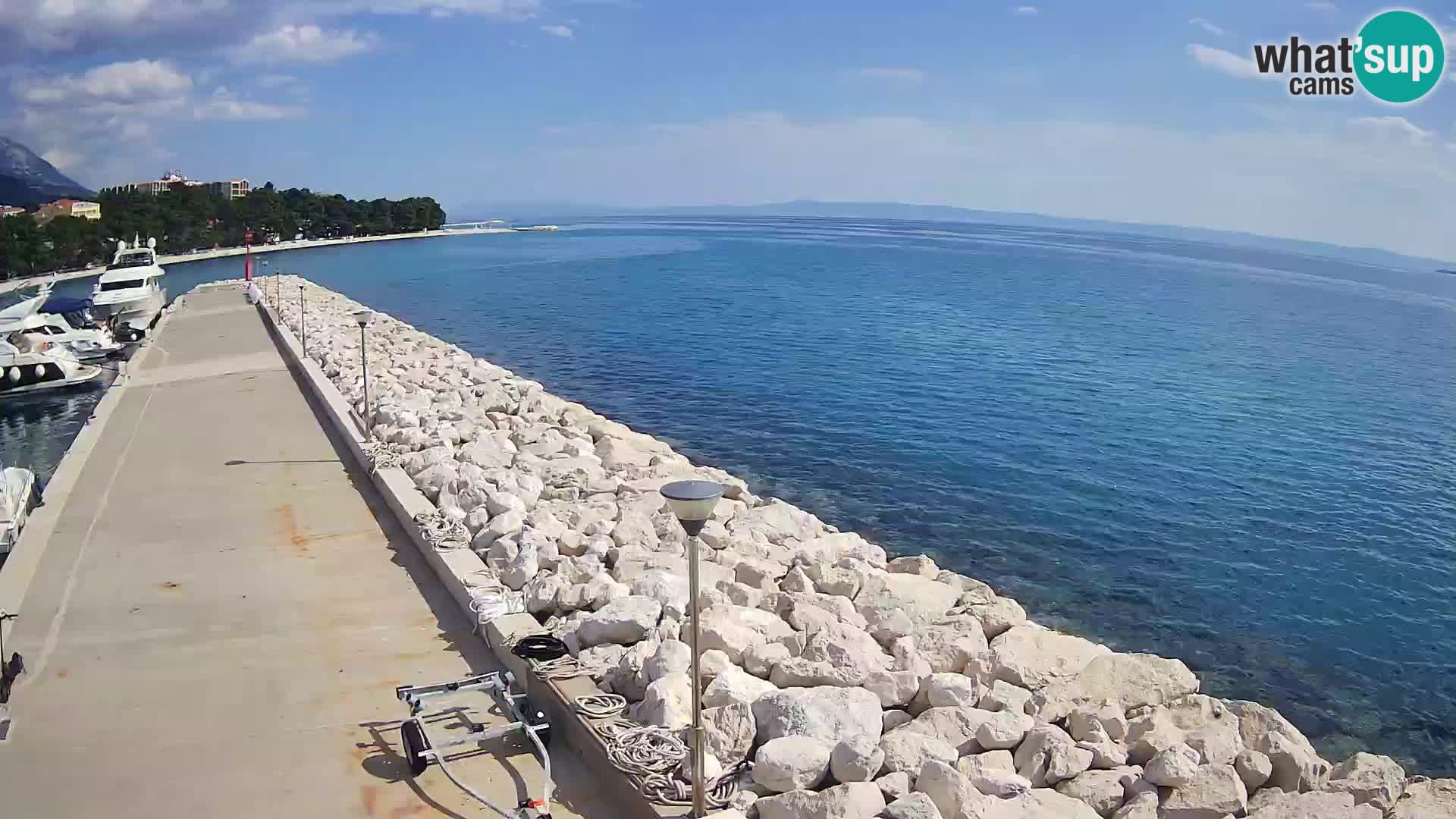 Webcam Live – Panorama di Baška Voda e delle montagne Biokovo