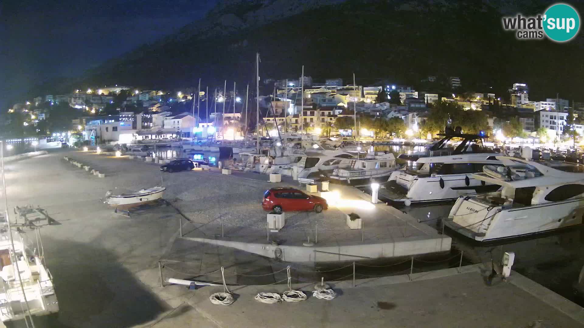 Webcam Live – Panorama di Baška Voda e delle montagne Biokovo