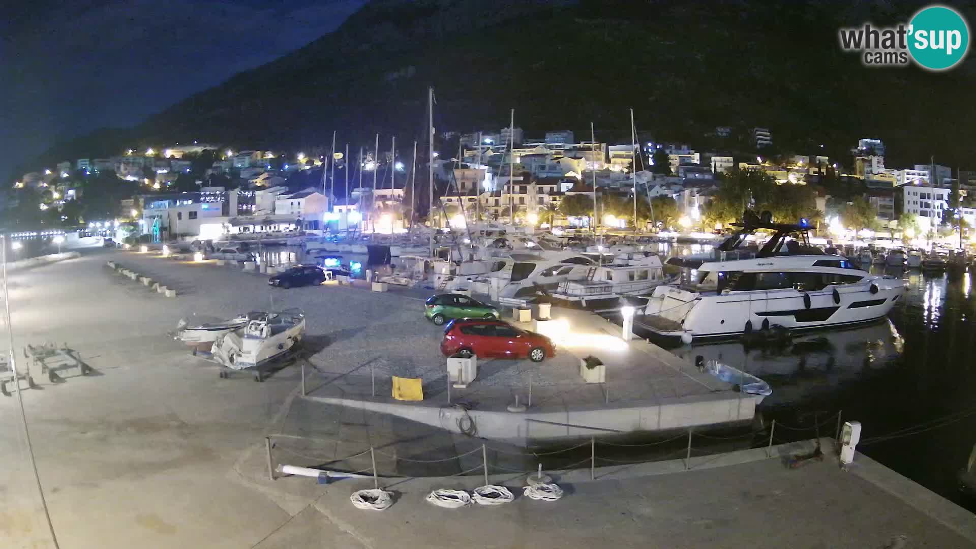 Webcam Live – Panorama di Baška Voda e delle montagne Biokovo