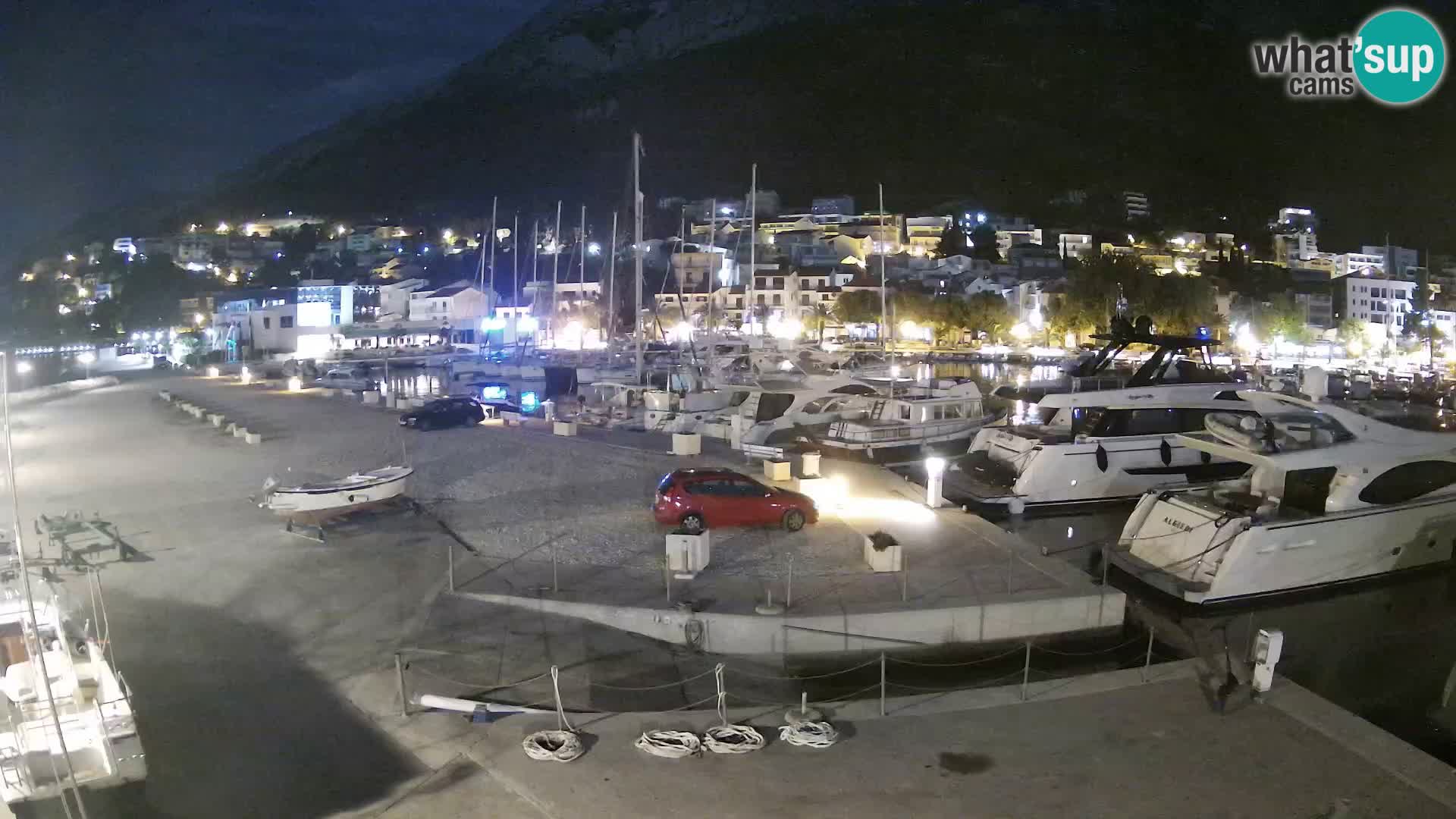Webcam Live – View of Baška Voda and Biokovo mountain