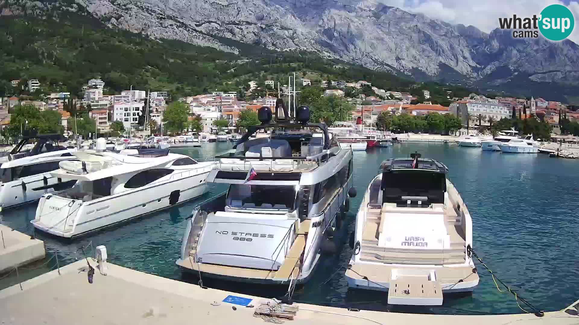 Webcam Live – View of Baška Voda and Biokovo mountain